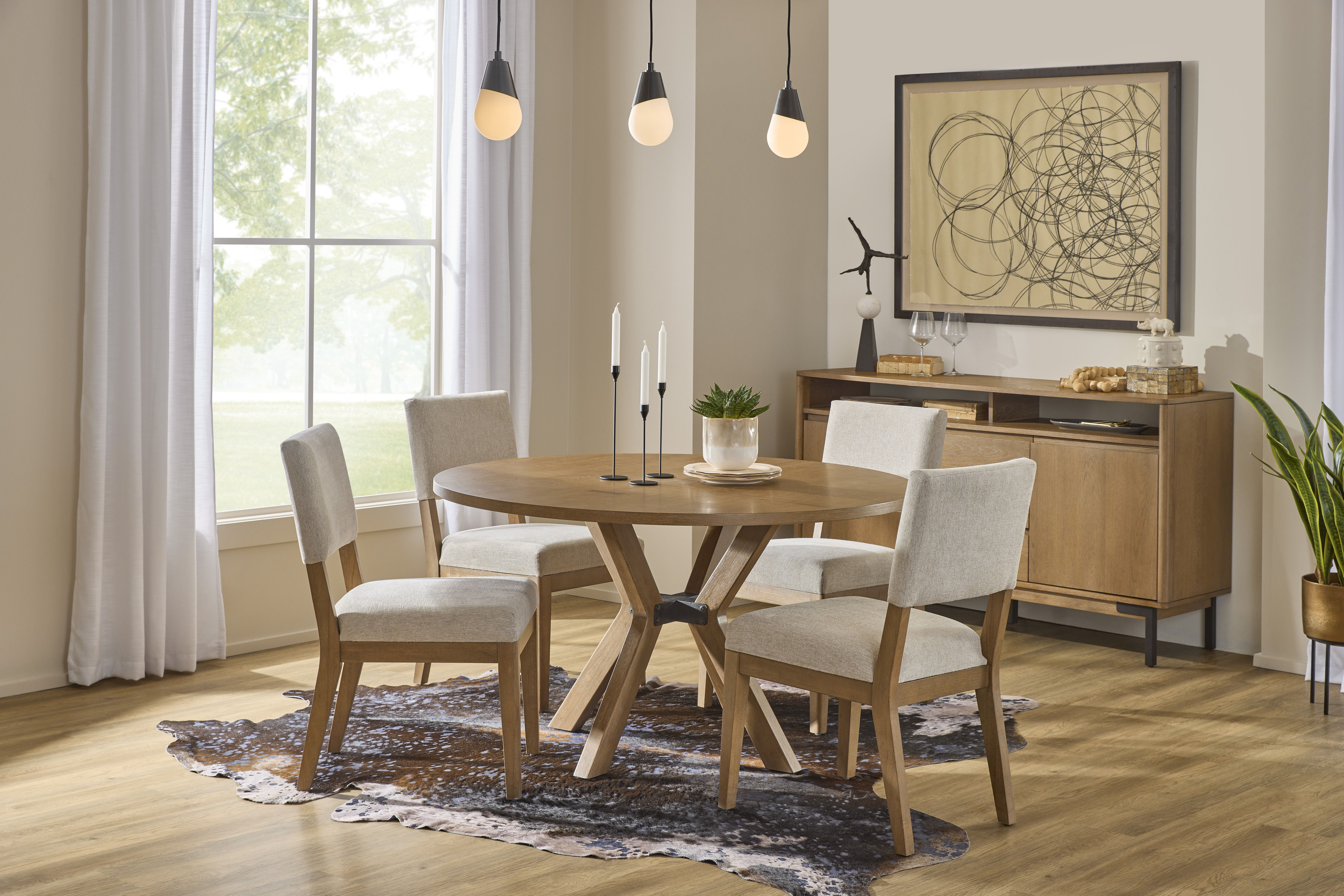 Millwork - Dining Chair (Set of 2) - White / Light Brown, white, view 5