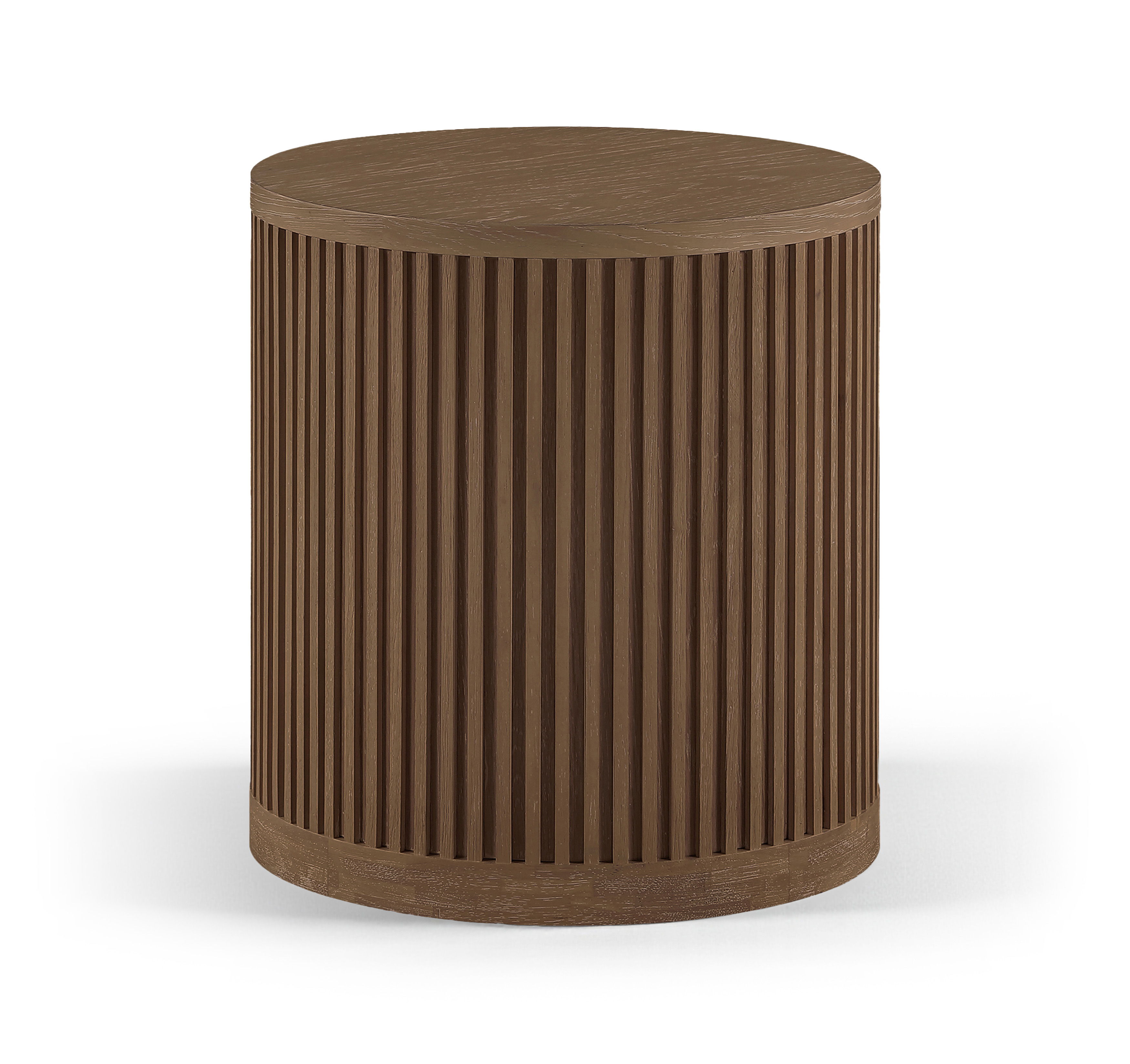 Madera - Oak Veneer And Solid Wood End Table - Brown Walnut
