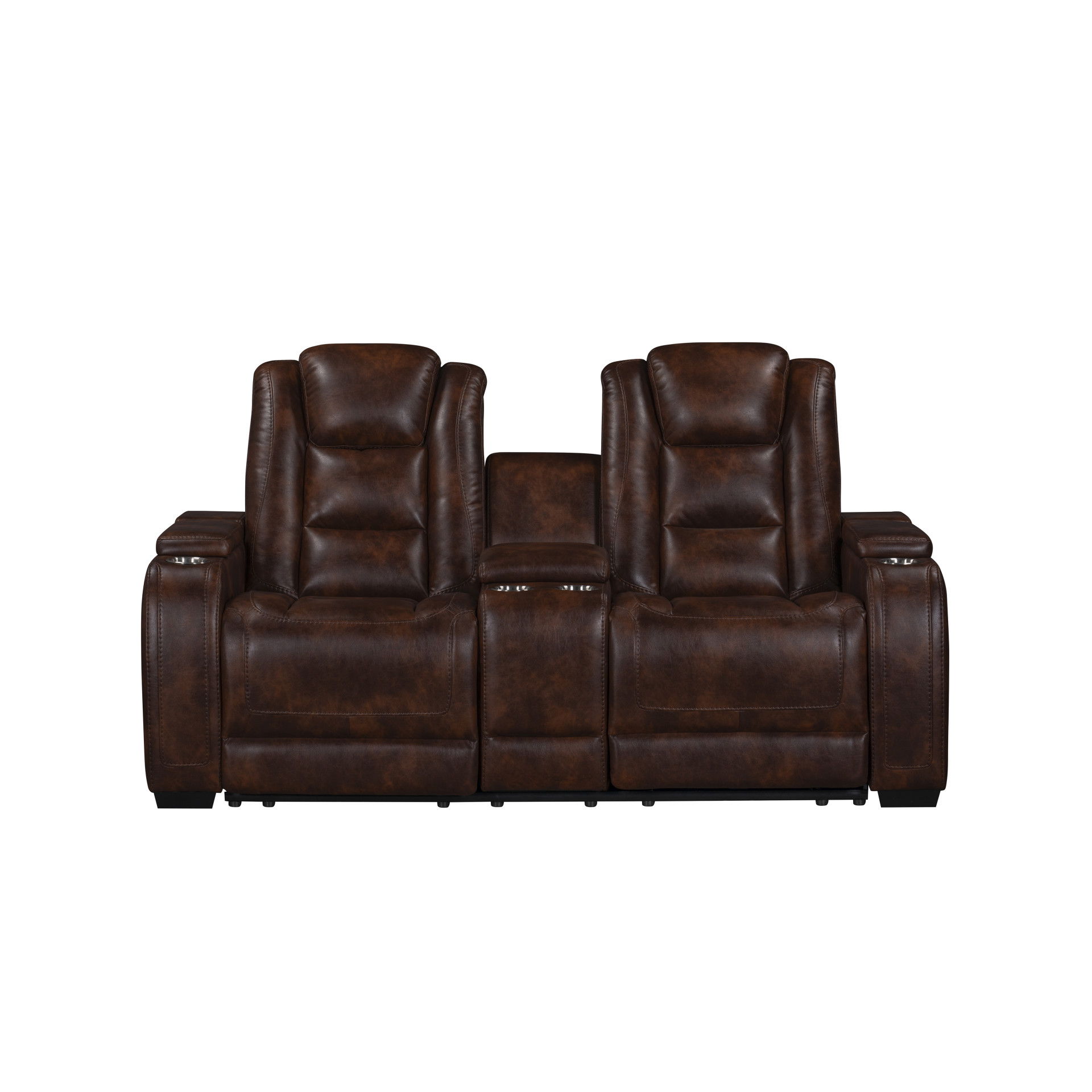 Chester - Reclining Console Loveseat - Brown