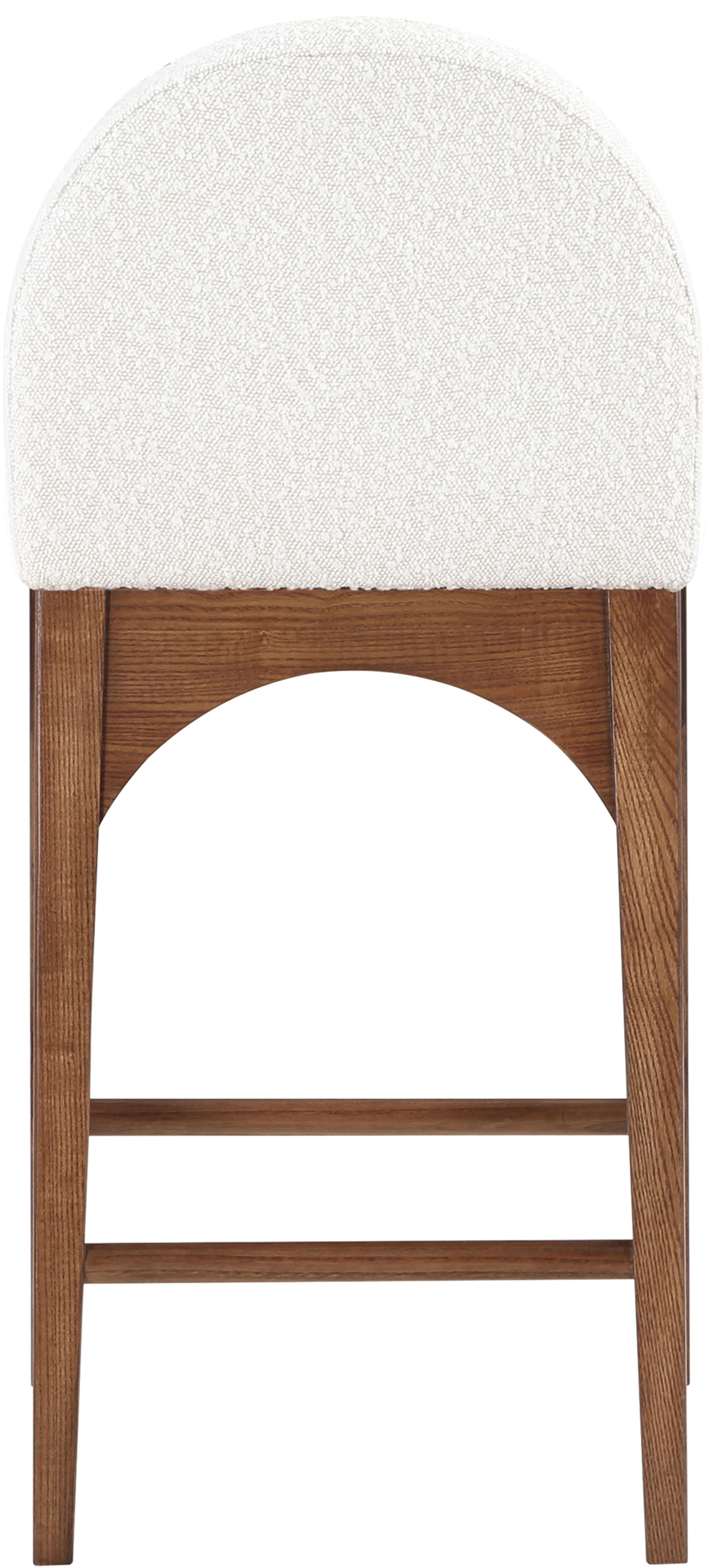Waldorf - Boucle Stool With Brown Legs - Cream