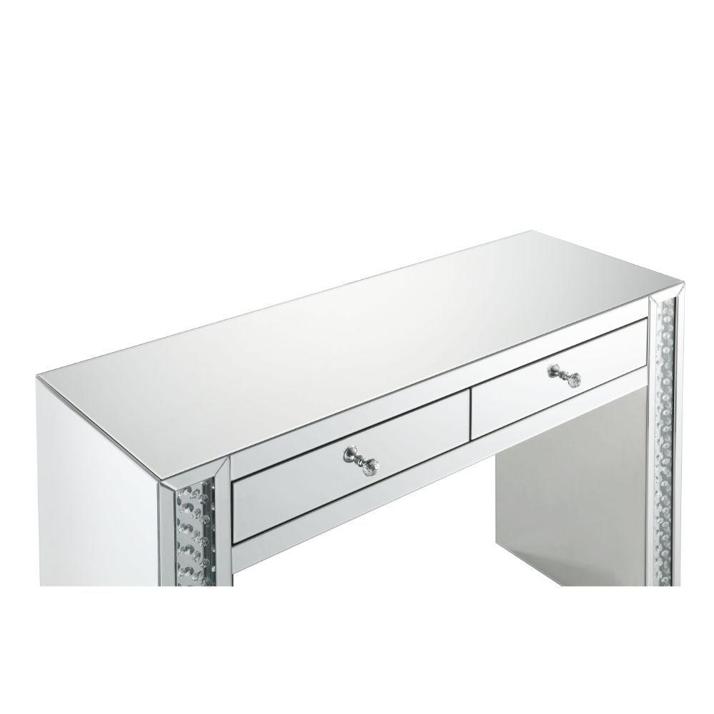 Nysa - Vanity Desk - Mirrored & Faux Crystals, silver, view 3