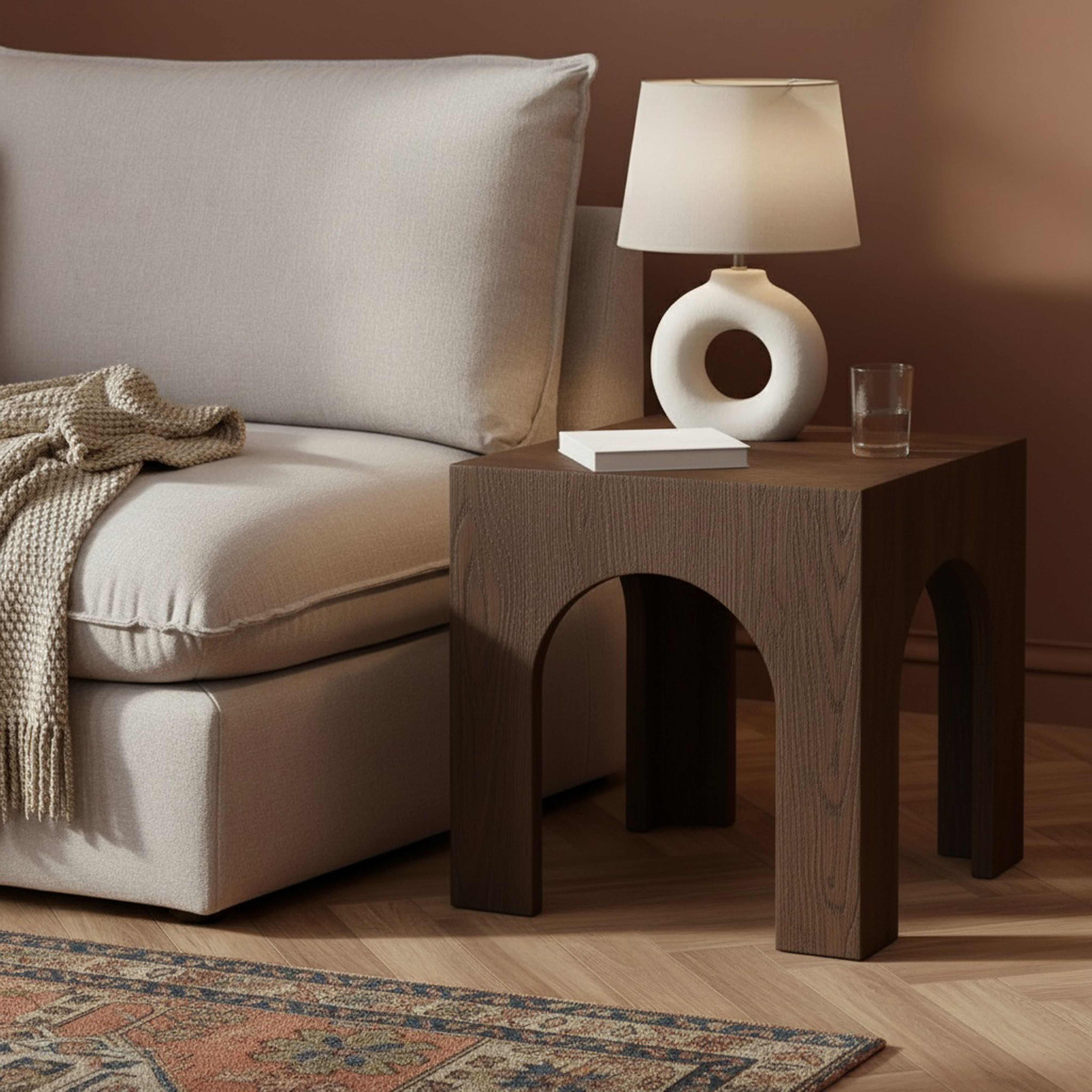Arch - End Table - Brown