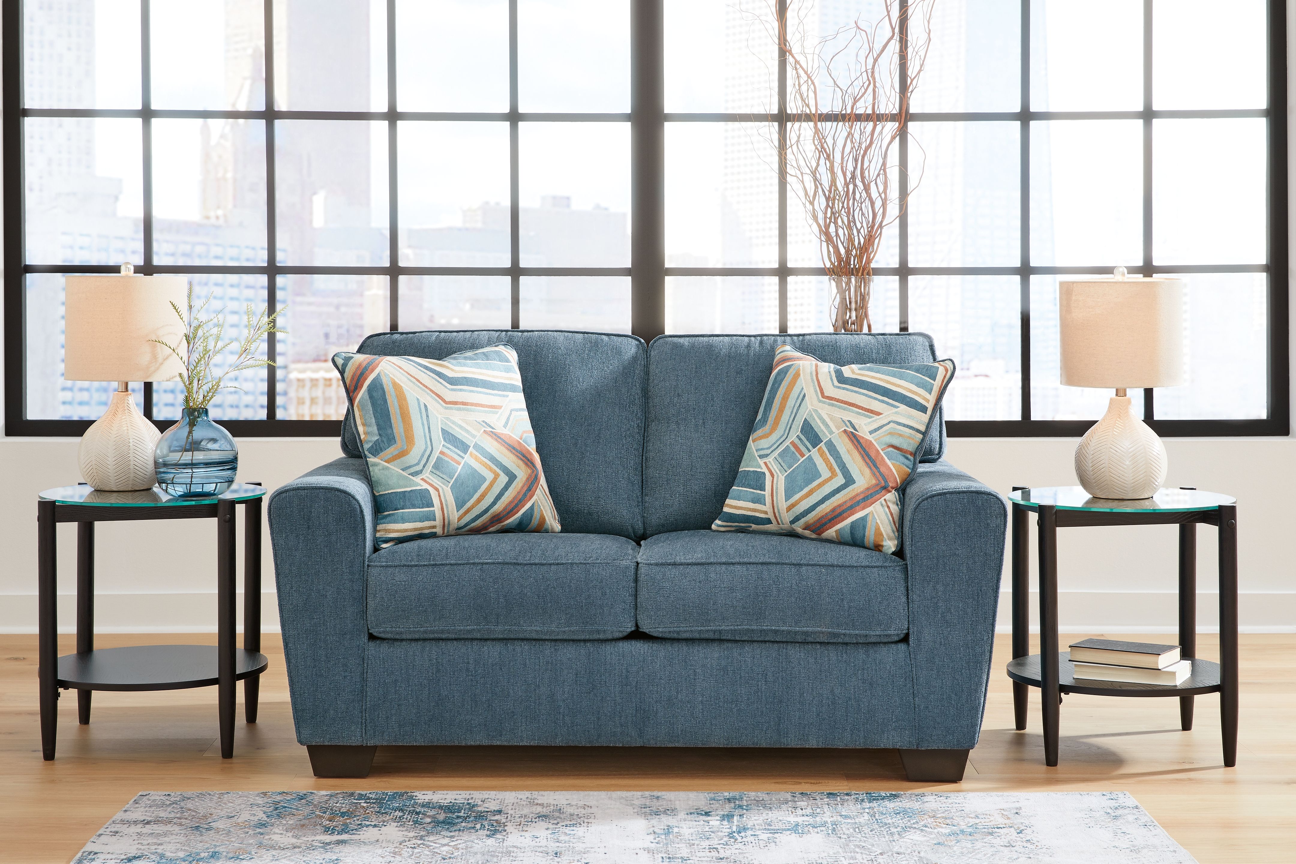 Ashley Furniture Cashton - Loveseat - Blue - Image 2