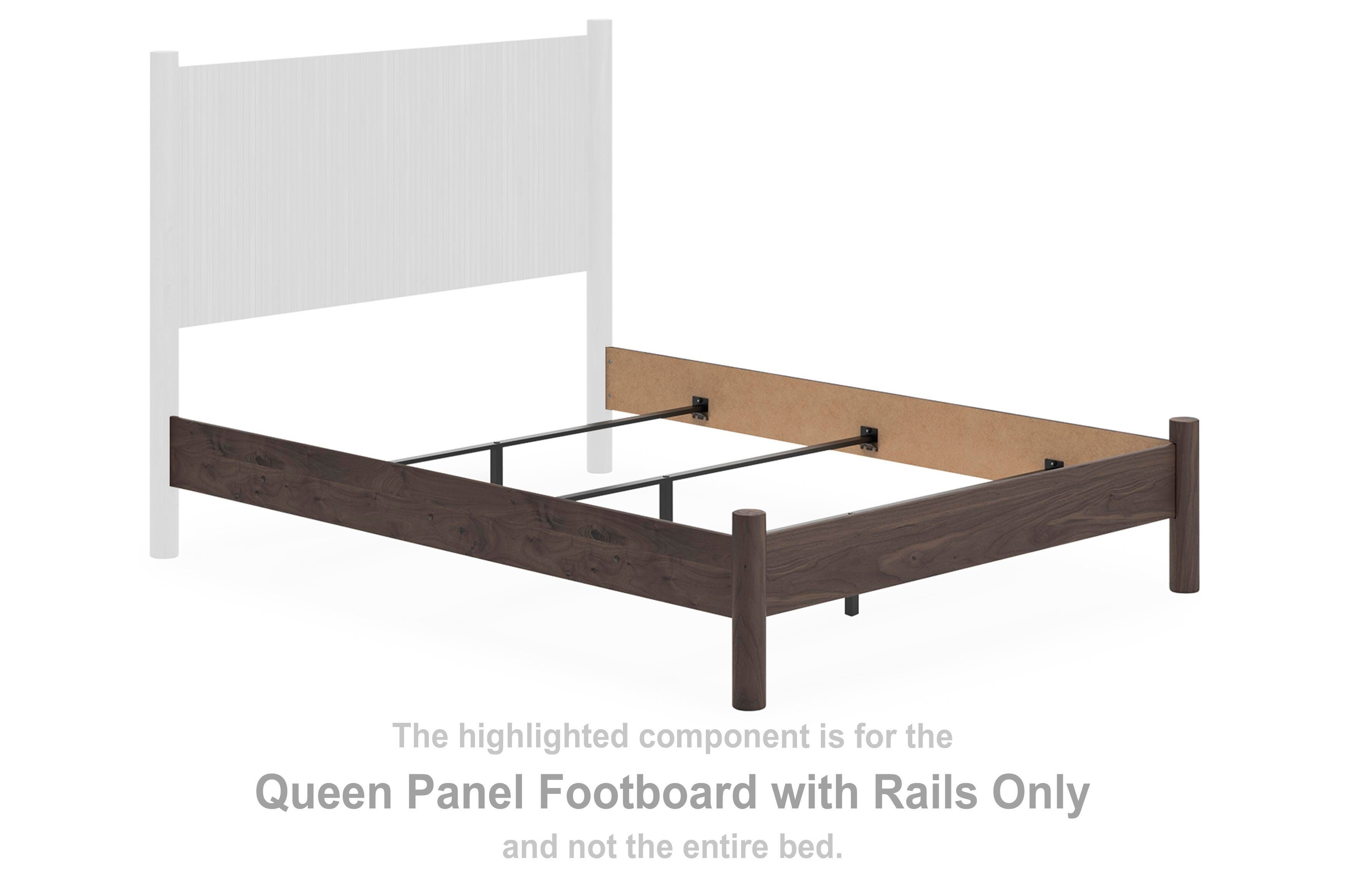 Pamytta – Queen Panel Footboard With Rails – Brown