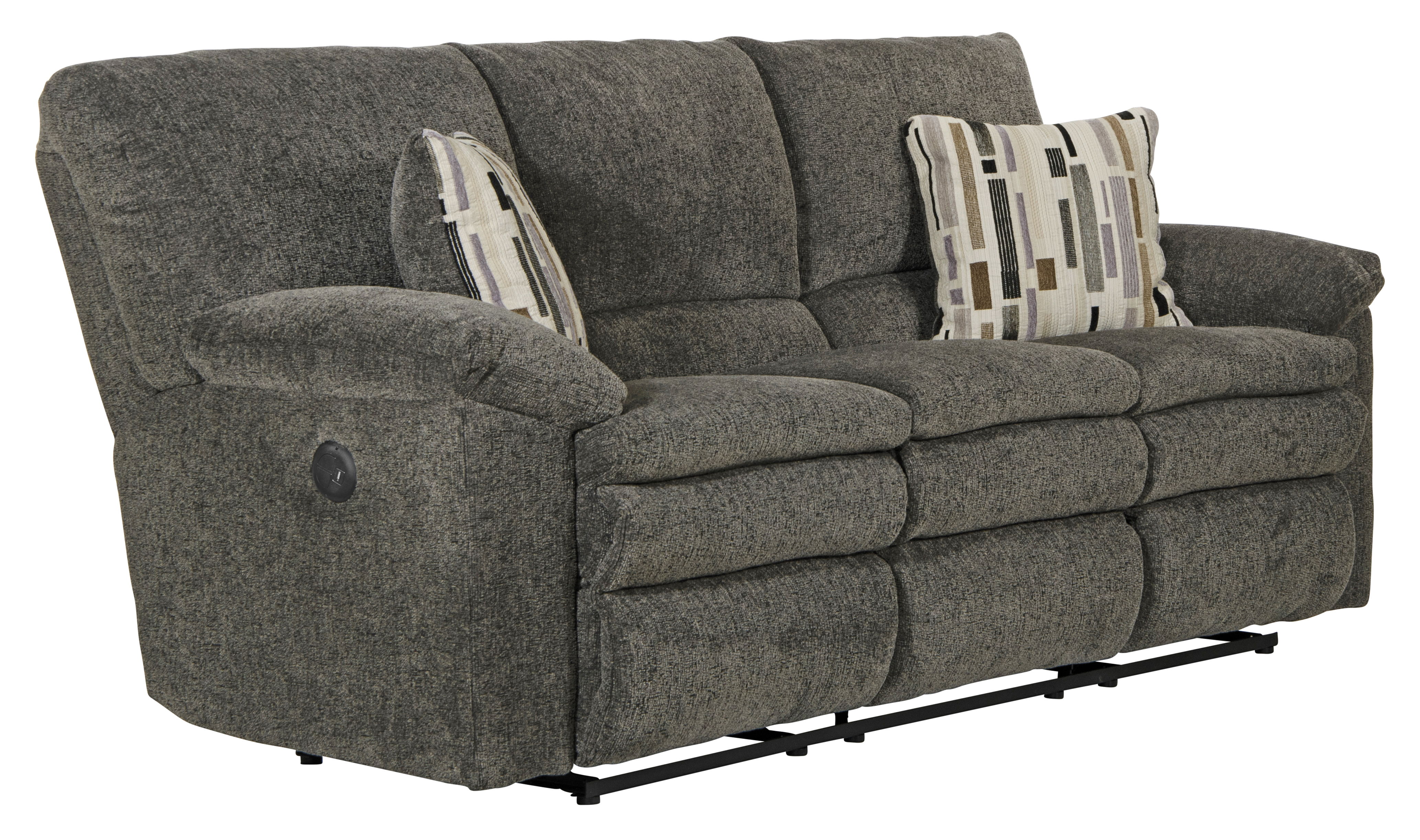 Tosh - Power Reclining Sofa - Pewter