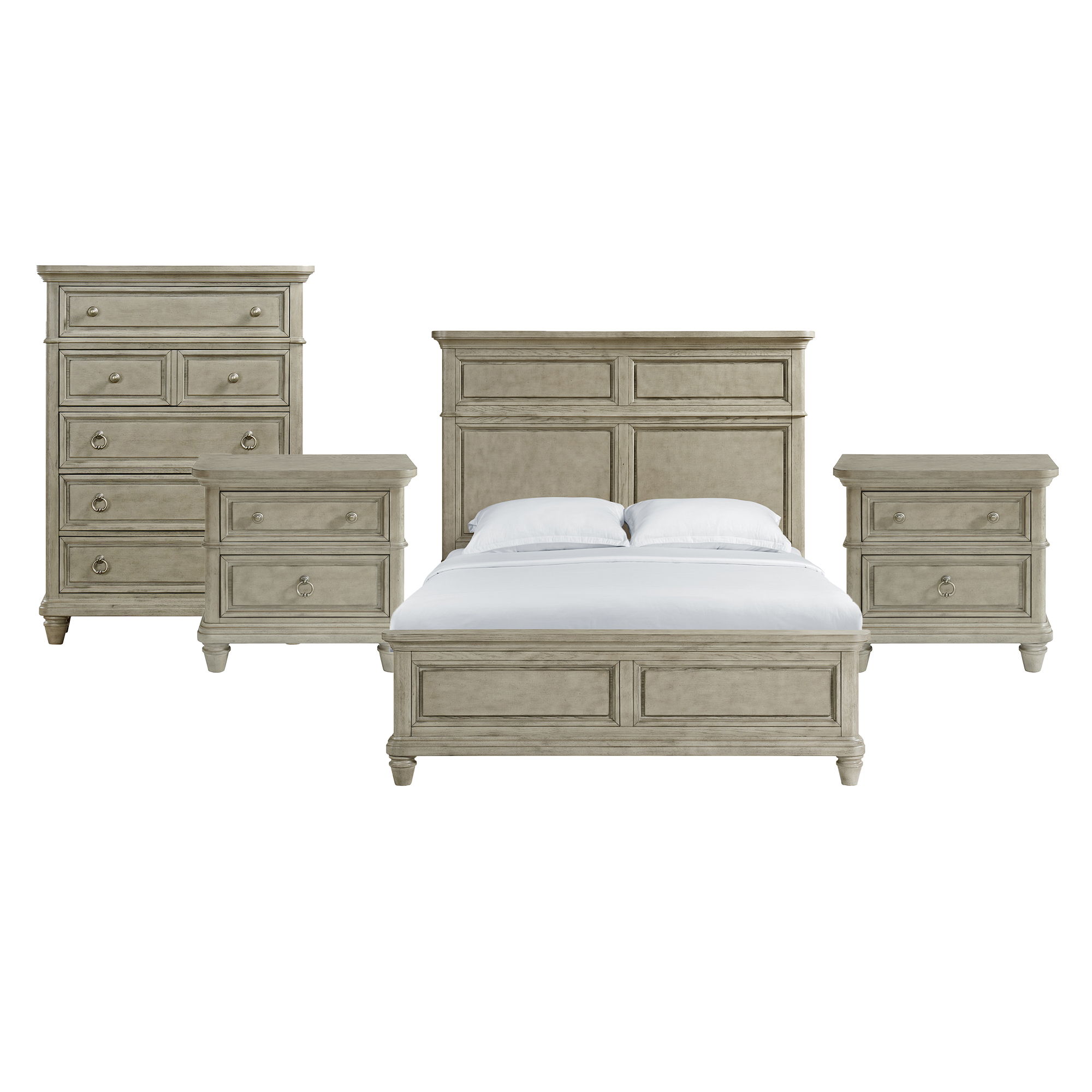 Queen · 4 Pc · Bedroom Set With USB Port