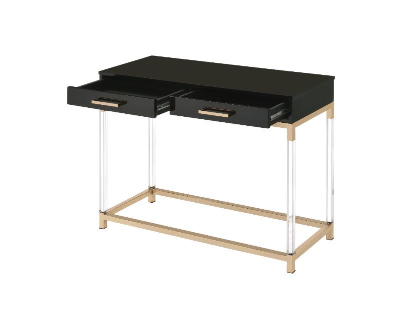 Adiel - Sofa Table - Black & Gold, black, view 2