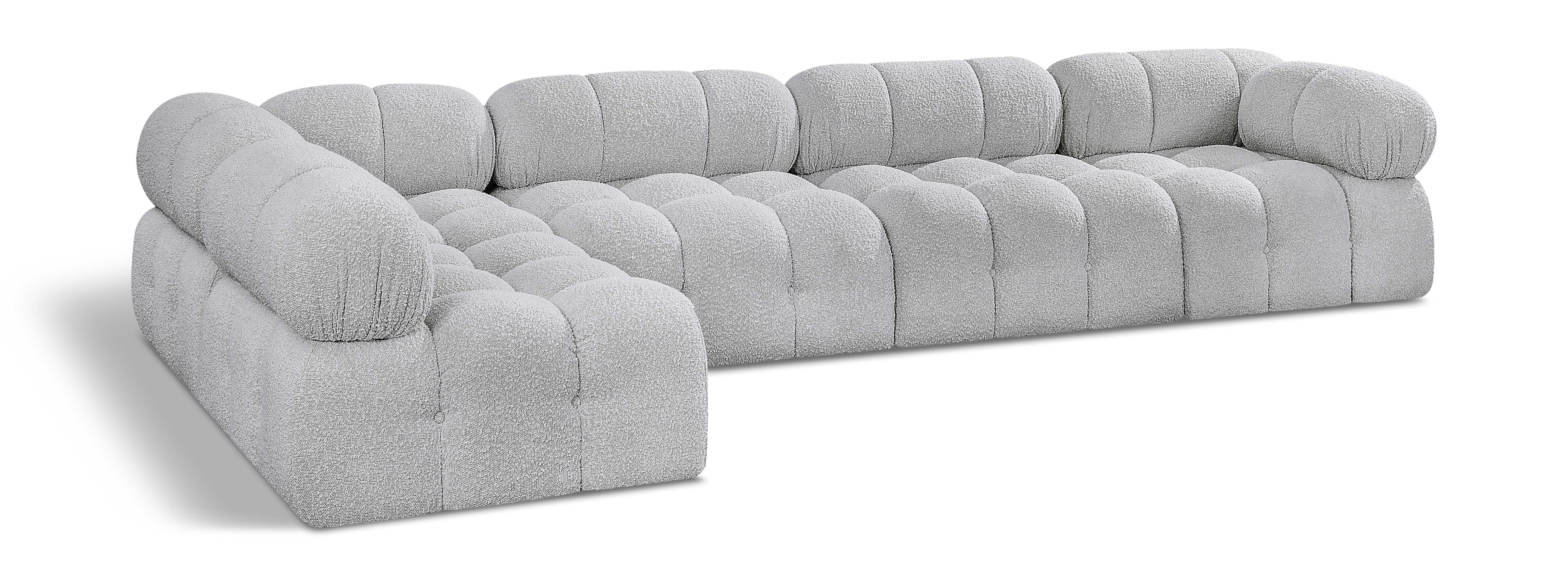 Ames - 5 Piece Modular L-Shaped Sectional - Gray