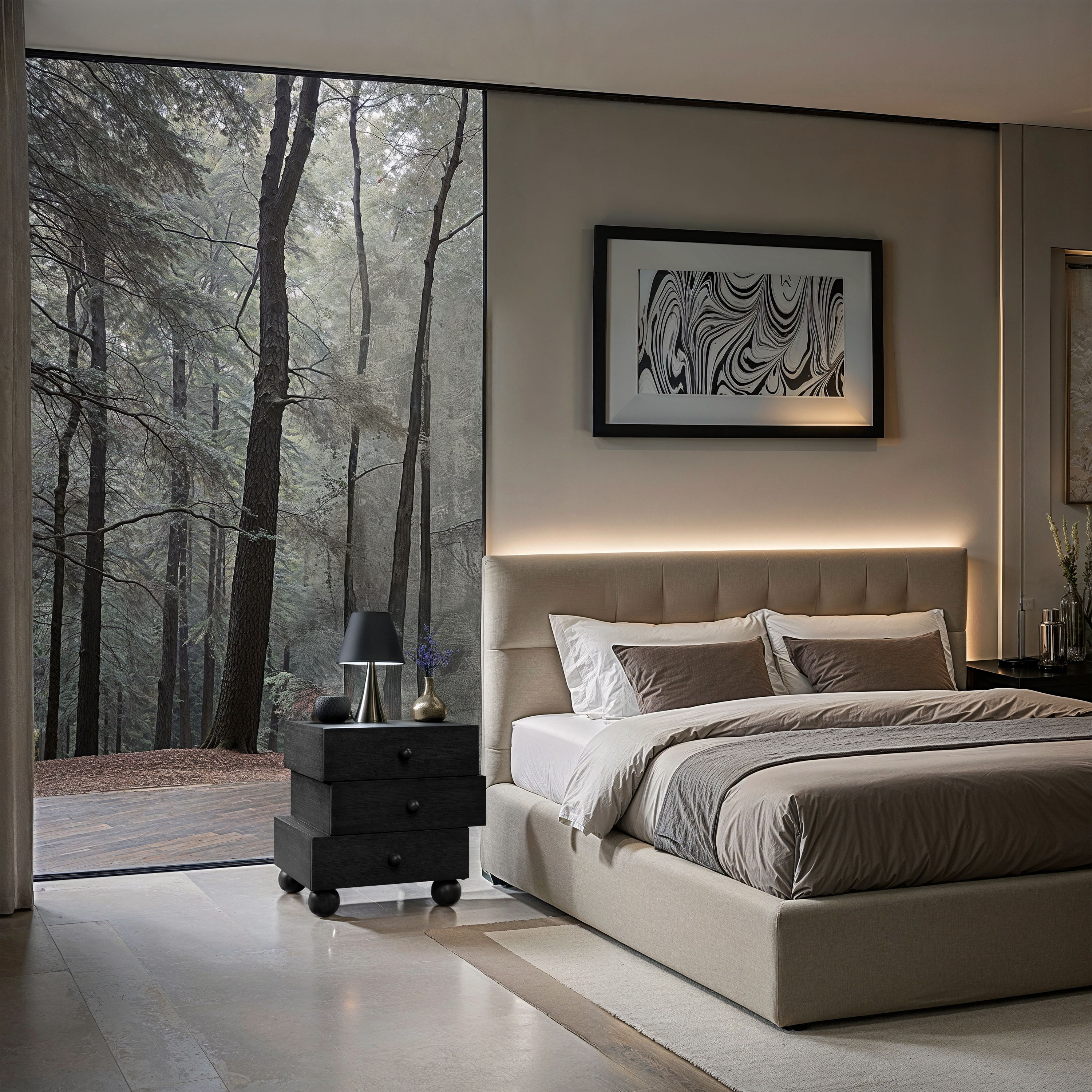 Askew - Night Stand - Black