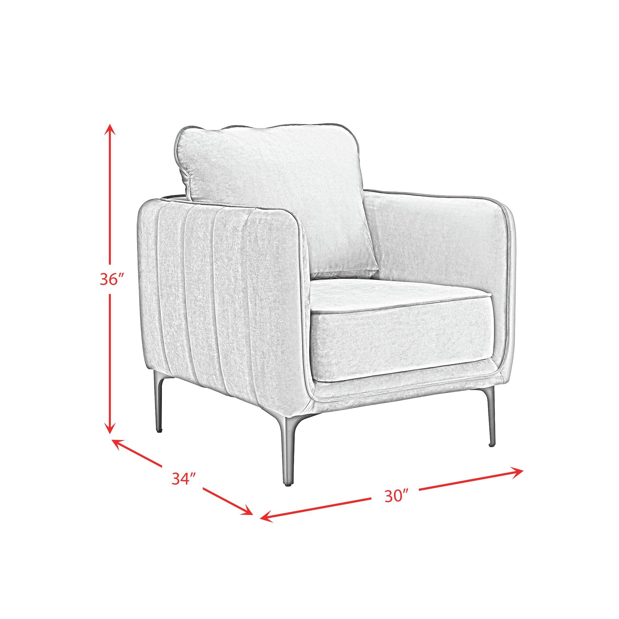 Rae - Chair - Lavish Gray Velvet