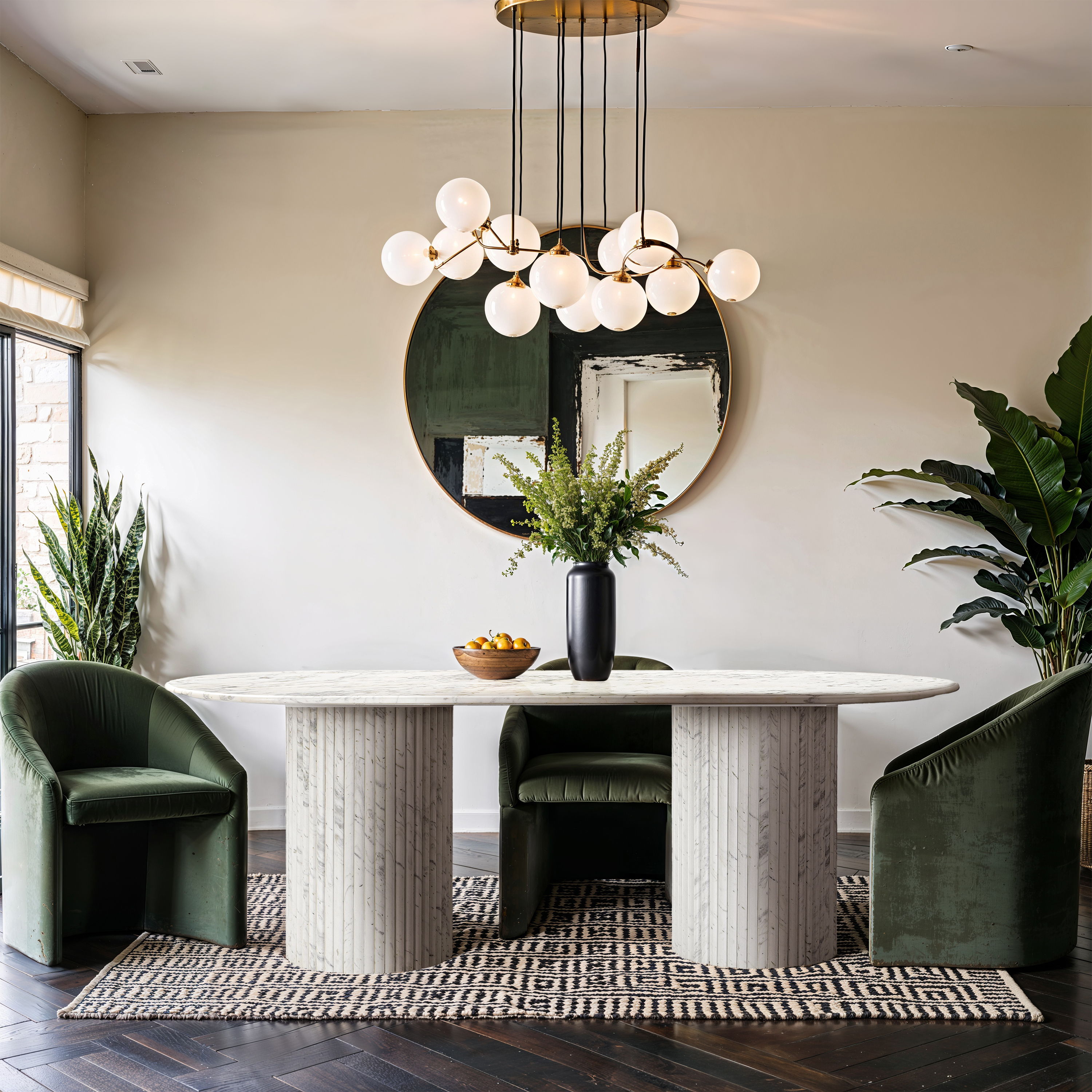 Messina - Marble Dining Table - White