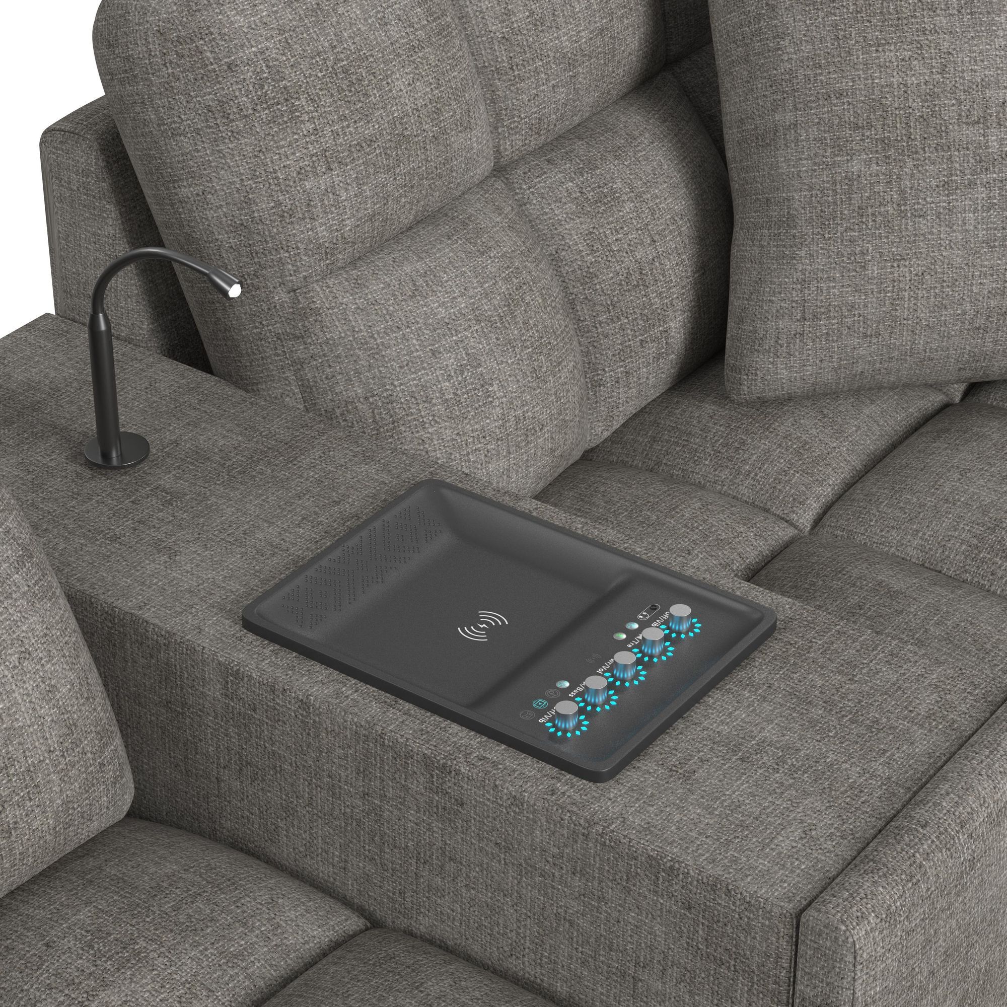 Odyssey - Console With Music Controller, FD Cup Holders, Reading Light - Amount Gray