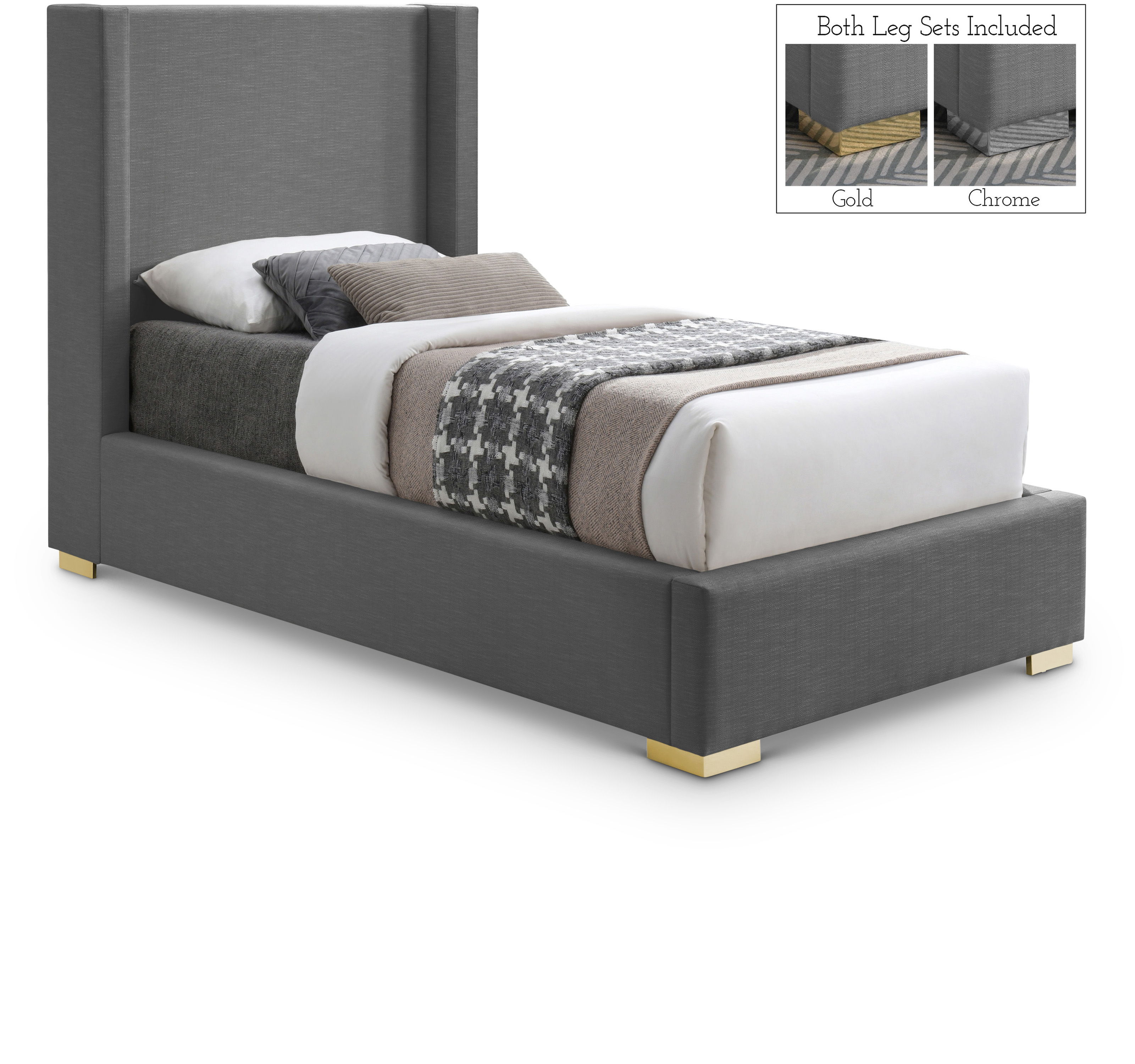 Royce - Twin Bed - Gray