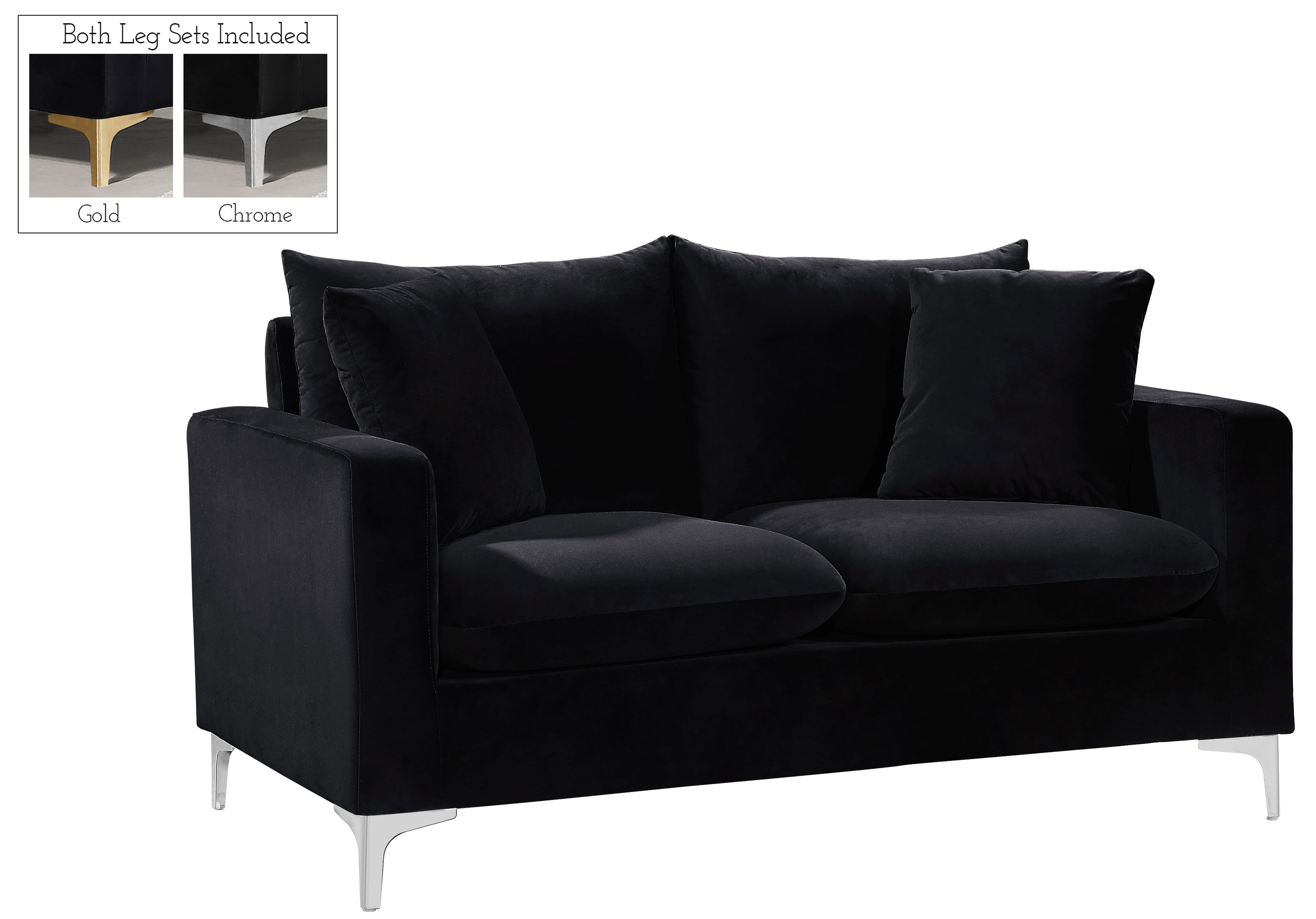 Naomi - Loveseat - Black