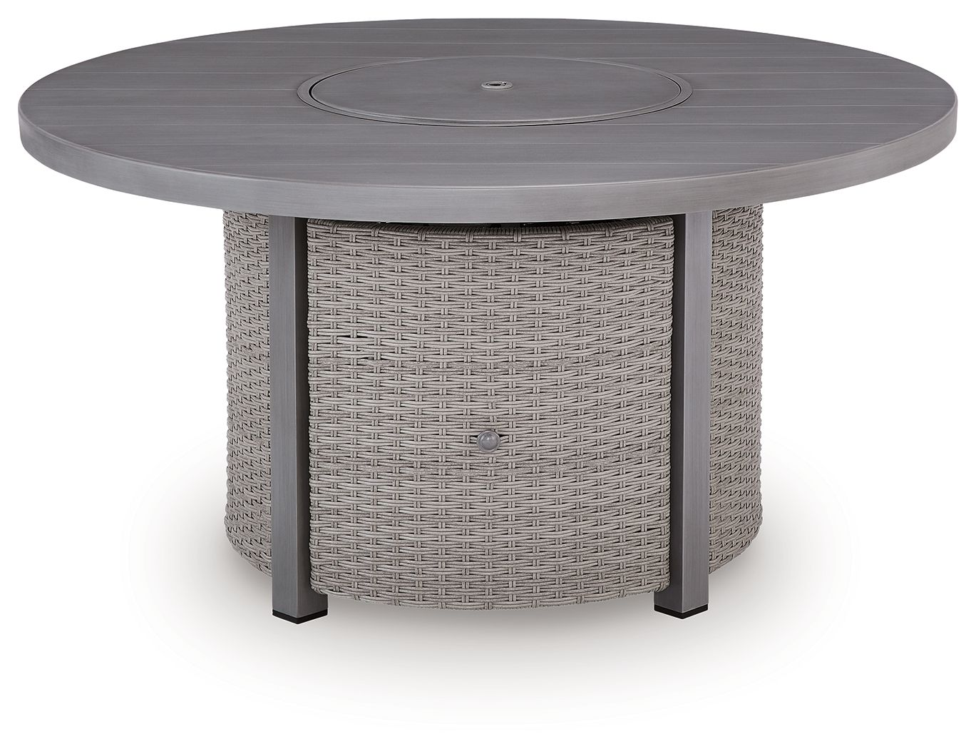 Ashley Furniture Half Moon Beach - Round Fire Pit Table - Gray - Image 4