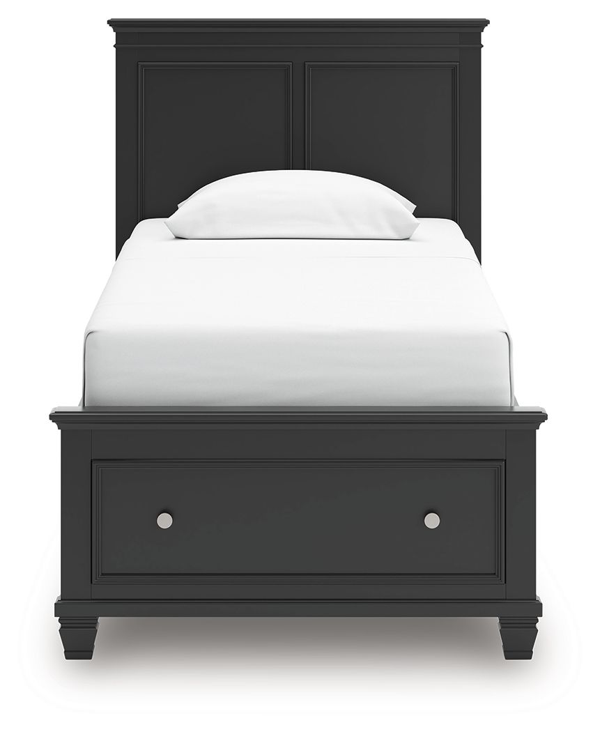 Ashley Furniture Lanolee - Twin Panel Storage Bed - Black - Image 5