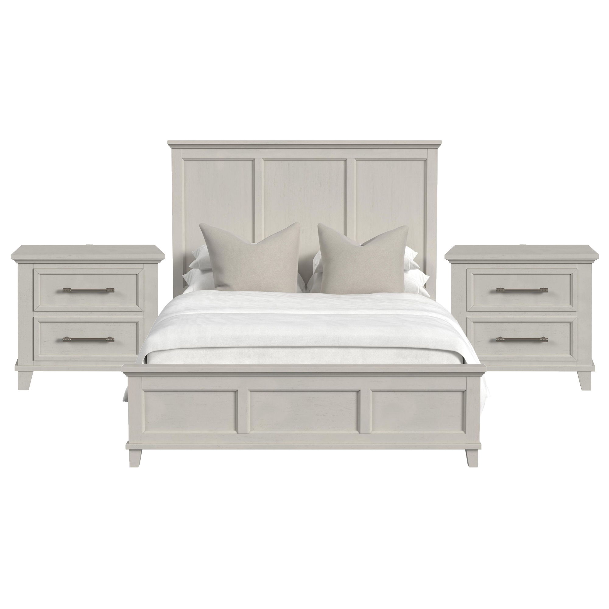 Queen · 3 Pc · Bedroom Set With 2 Nightstands
