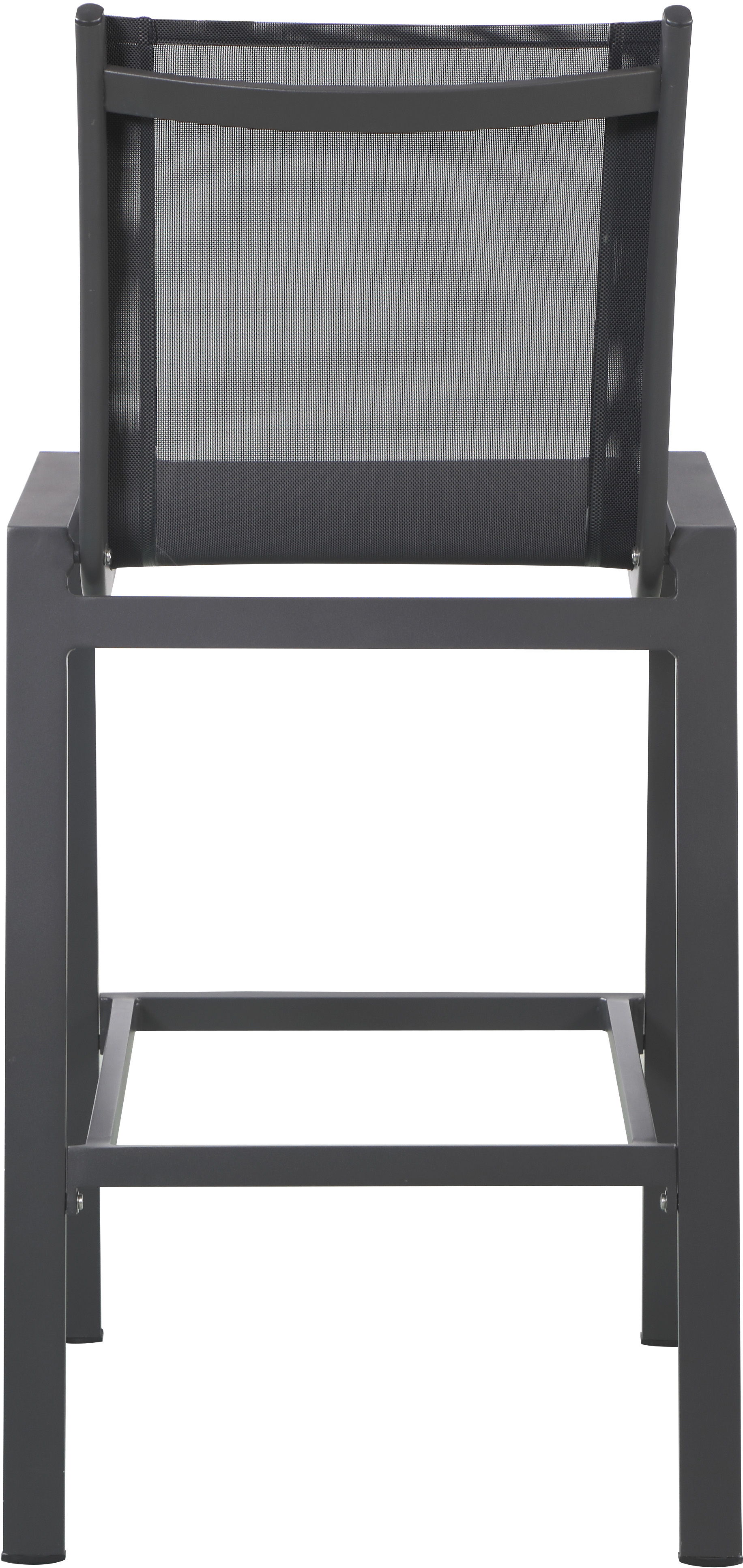 Nizuc - Outdoor Patio Bar Stool With Gray Base (Set of 2) - Black
