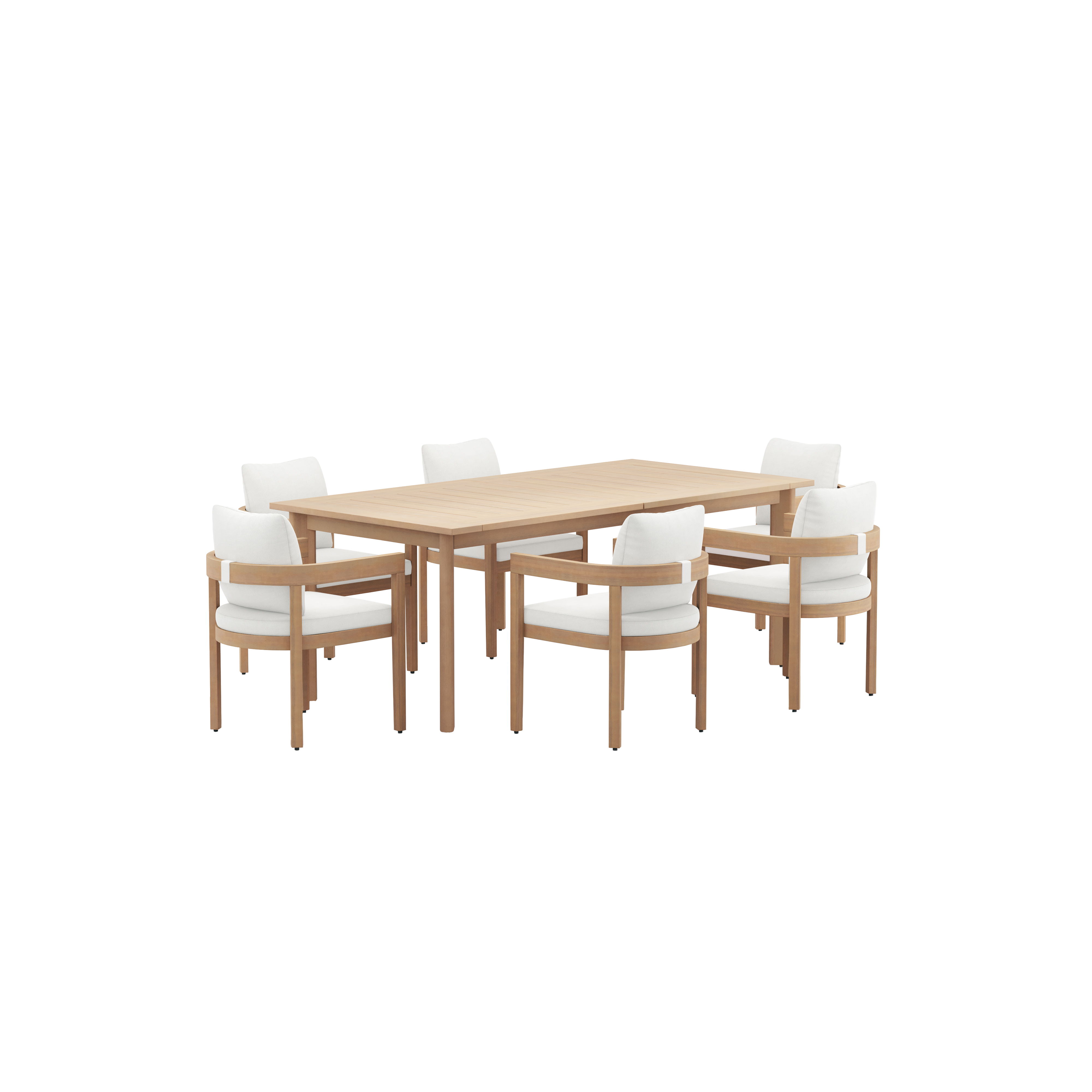 7 Pc · Dining Set Table & 6 Chairs
