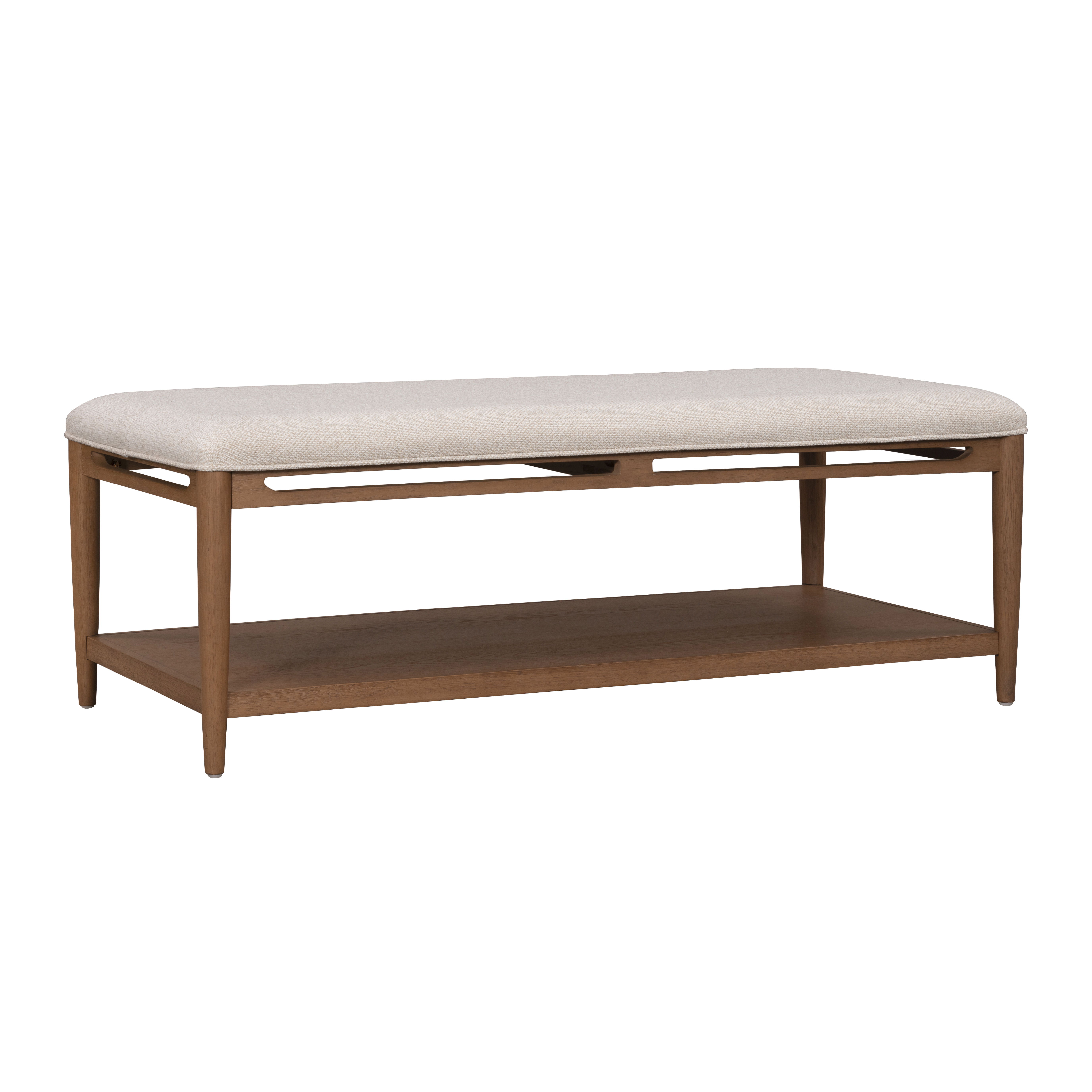 Verona - Rectangular Coffee Table - Beige / Dark Brown, beige