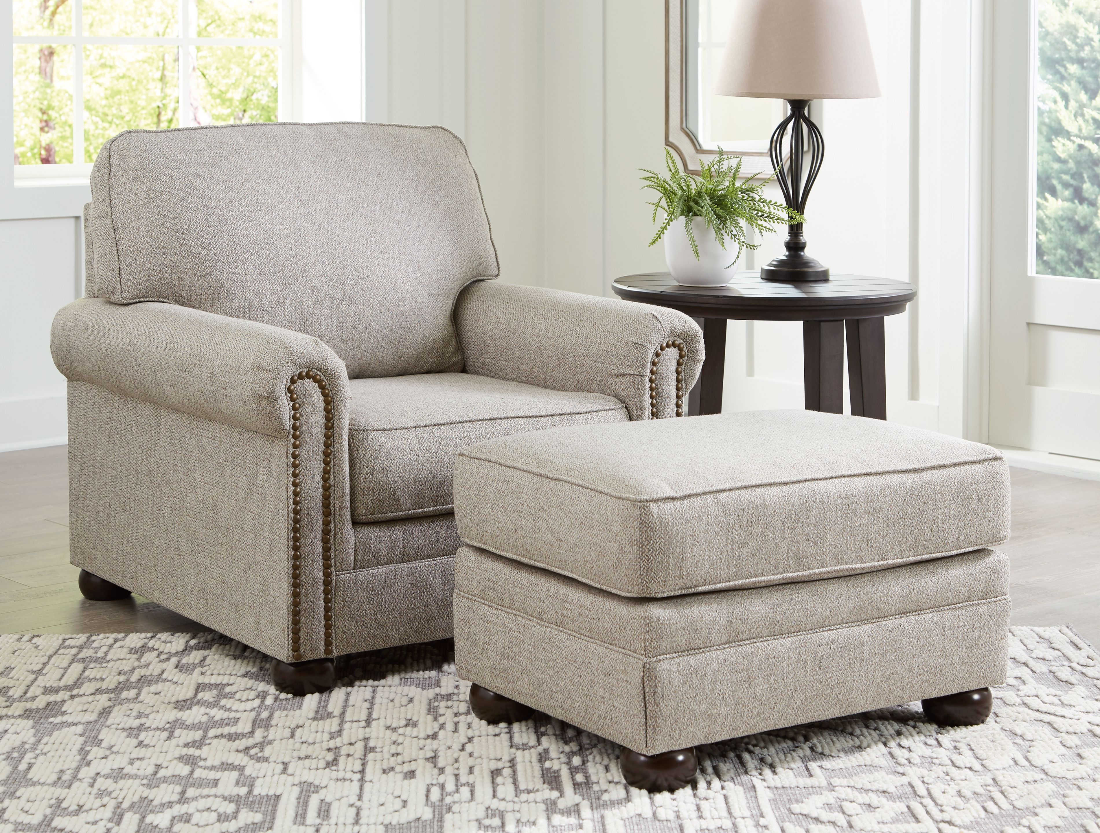 Gaelon - 2 Pc. - Chair, Ottoman - Dune