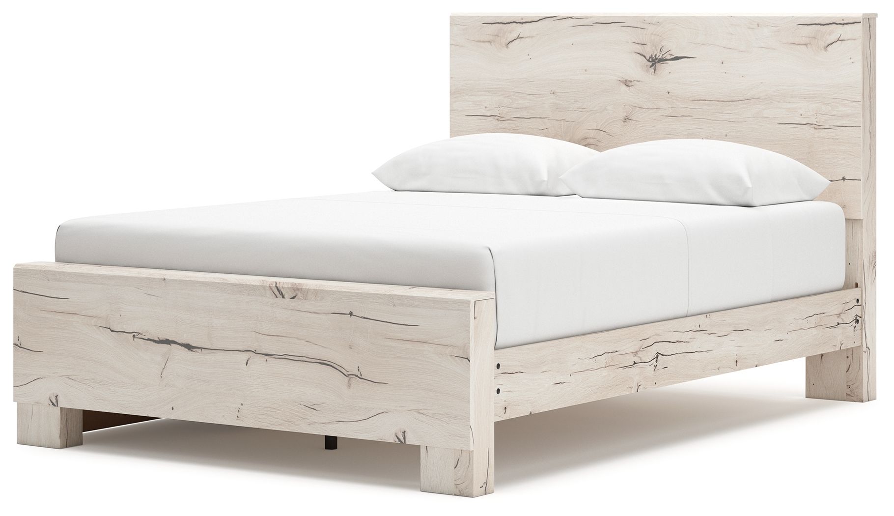 Ashley Furniture Lawroy - 9 Pc. - Dresser, Mirror, Queen Panel Bed With Under Bed Storage, 2 Nightstands - Light Natural - Image 11