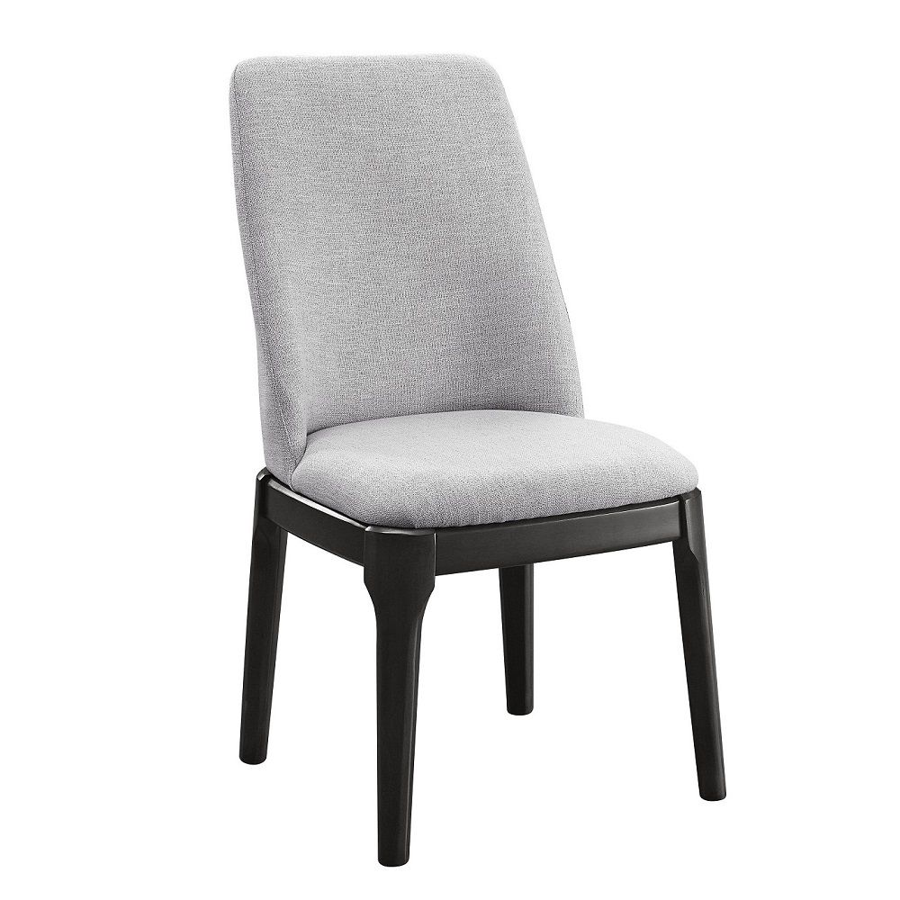 Madan - Side Chair (Set of 2) - Light Gray Linen & Gray Oak, gray, view 2