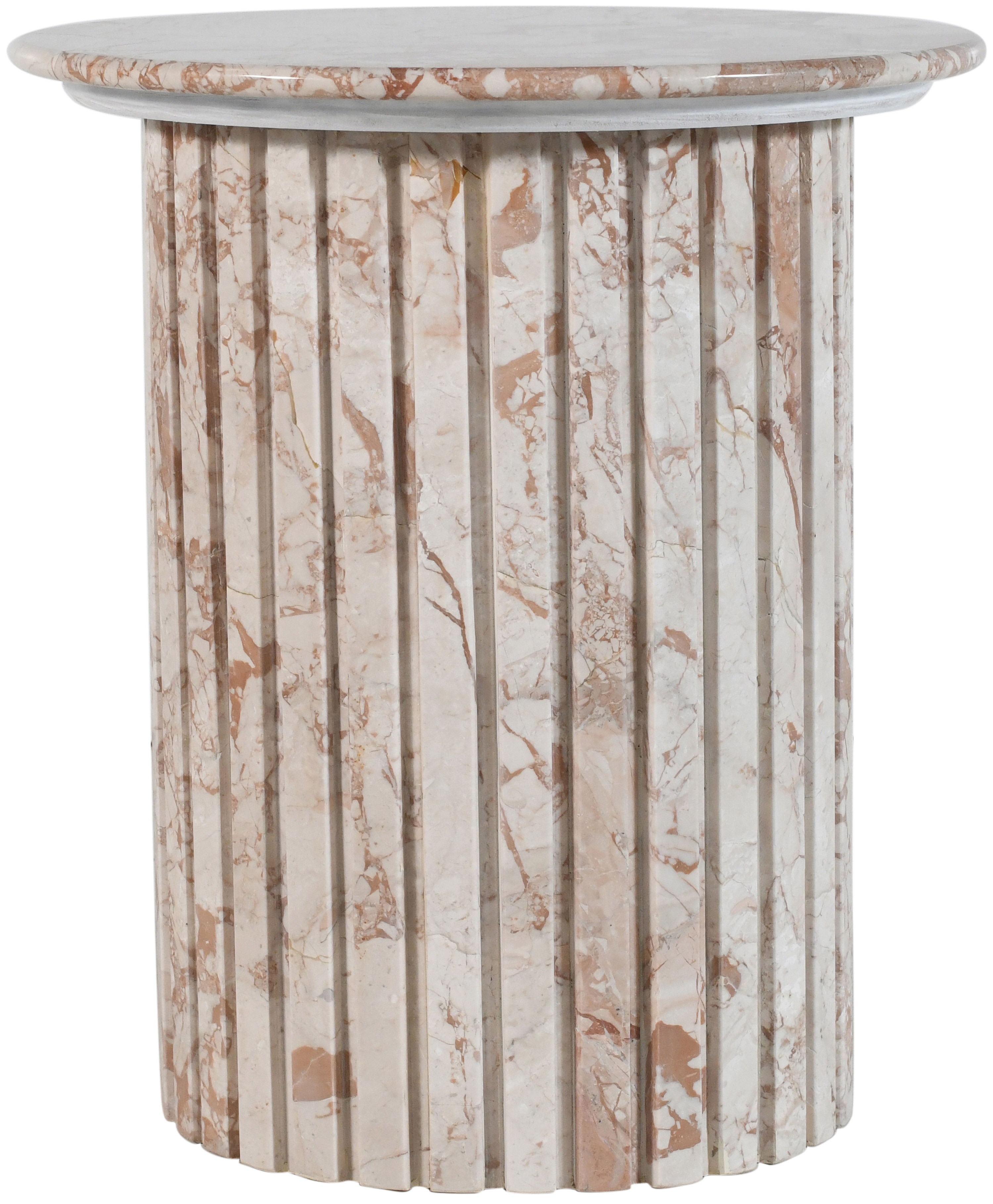 Genoa - Marble End Table - Cream
