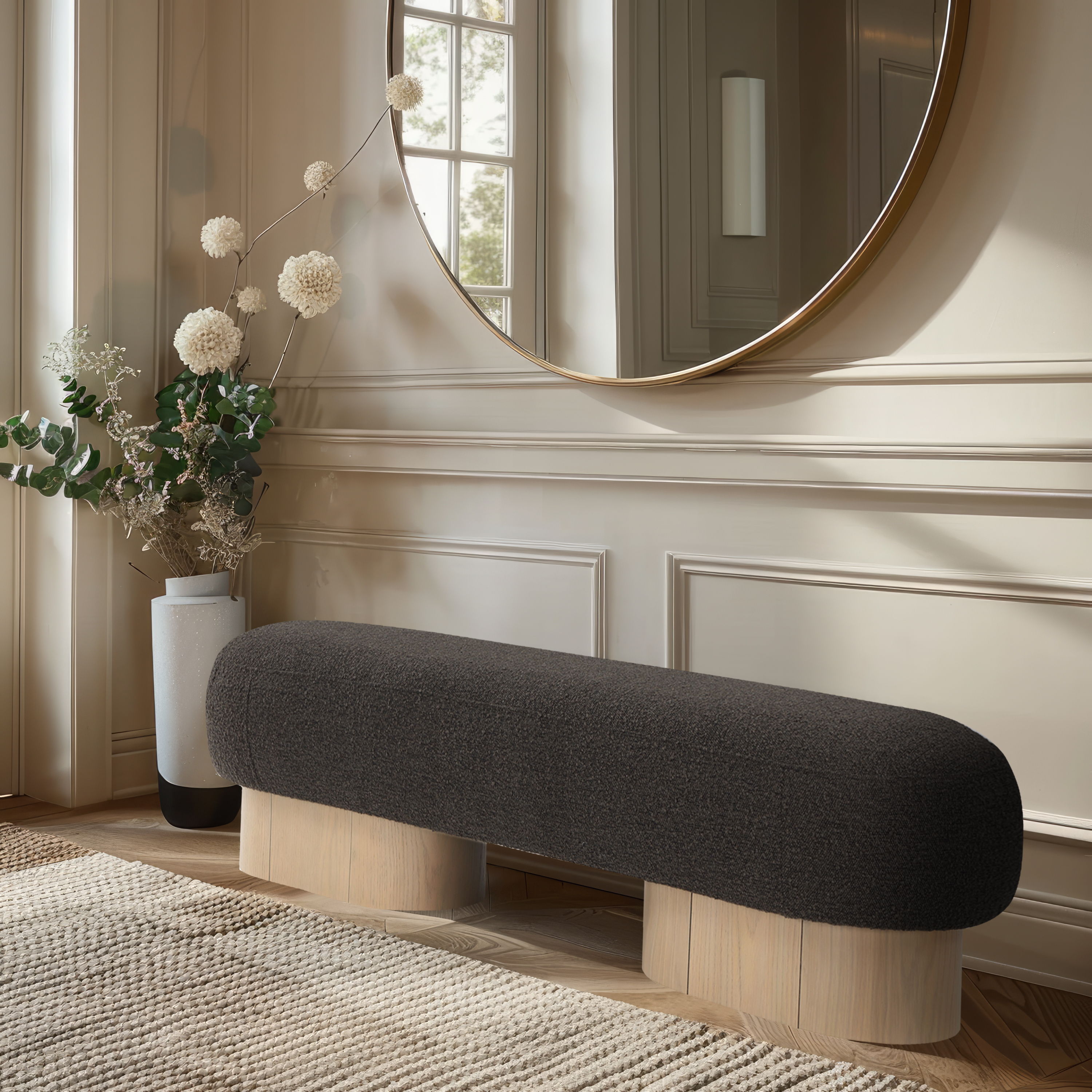 Robertson - Bench With Natural Base - Brown
