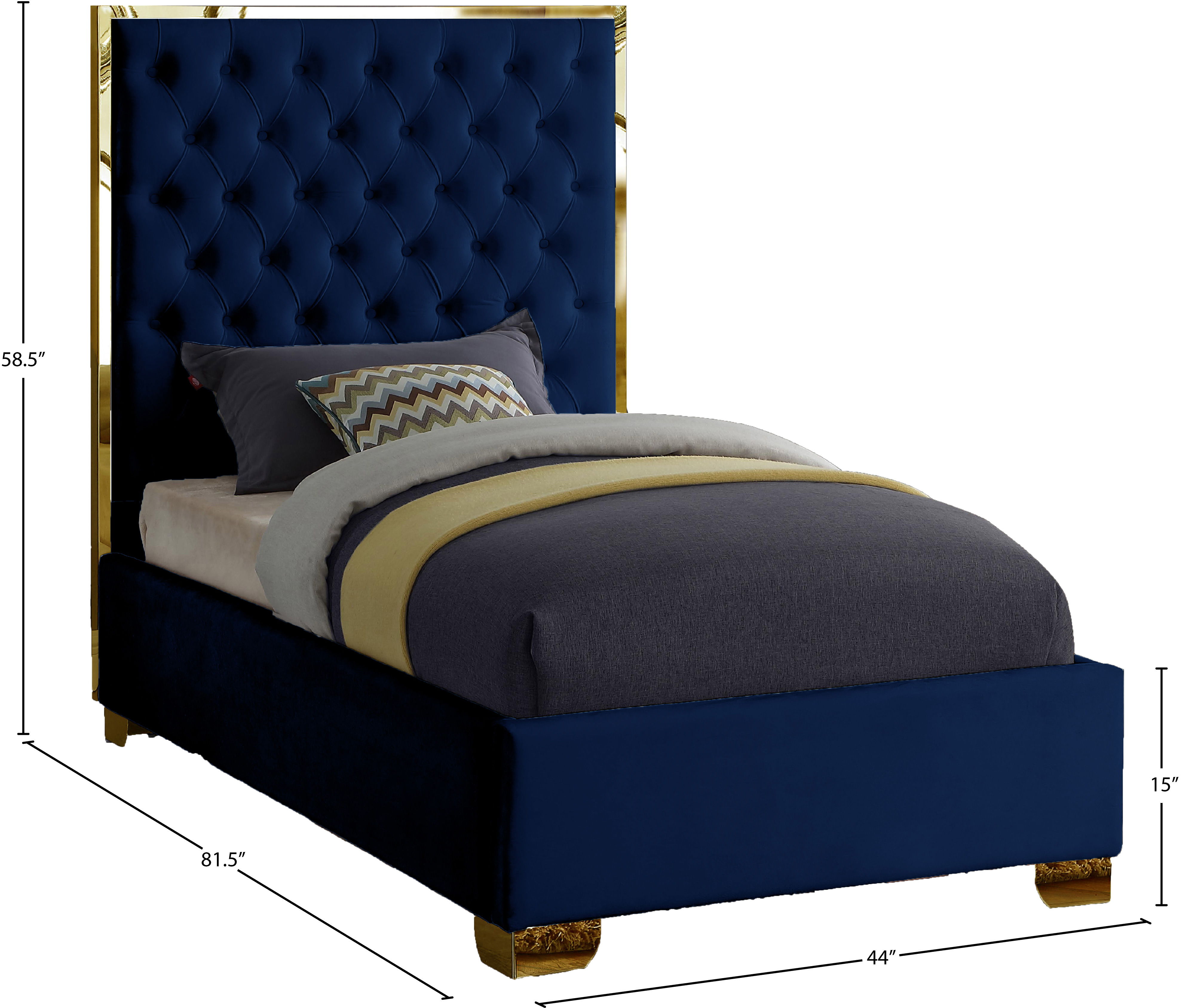 Lana - Twin Bed - Navy