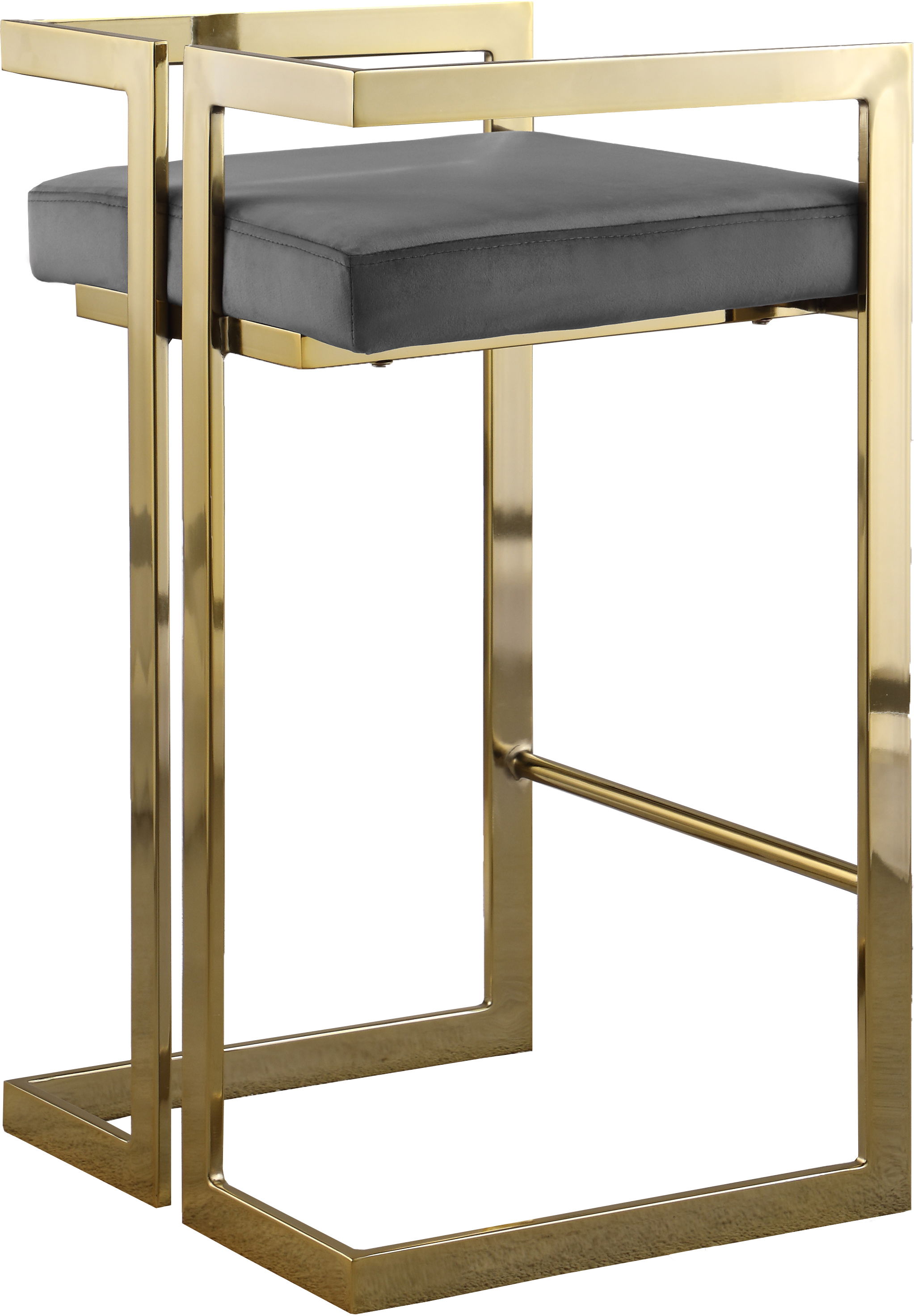 Ezra - Fabric Stool (Set of 2) - Gray