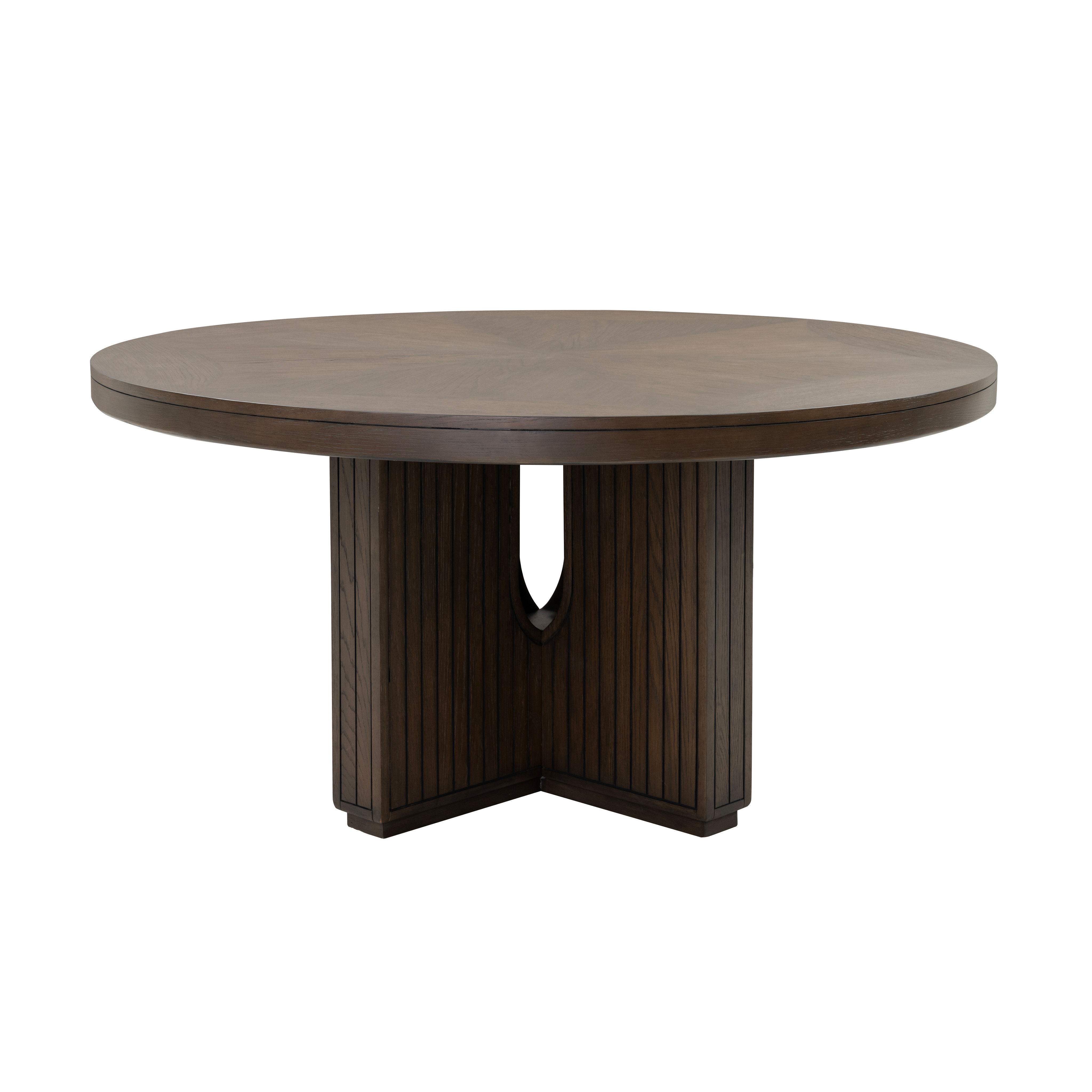Athens - Round Dining Table - Chocolate Brown, dark brown, view 2