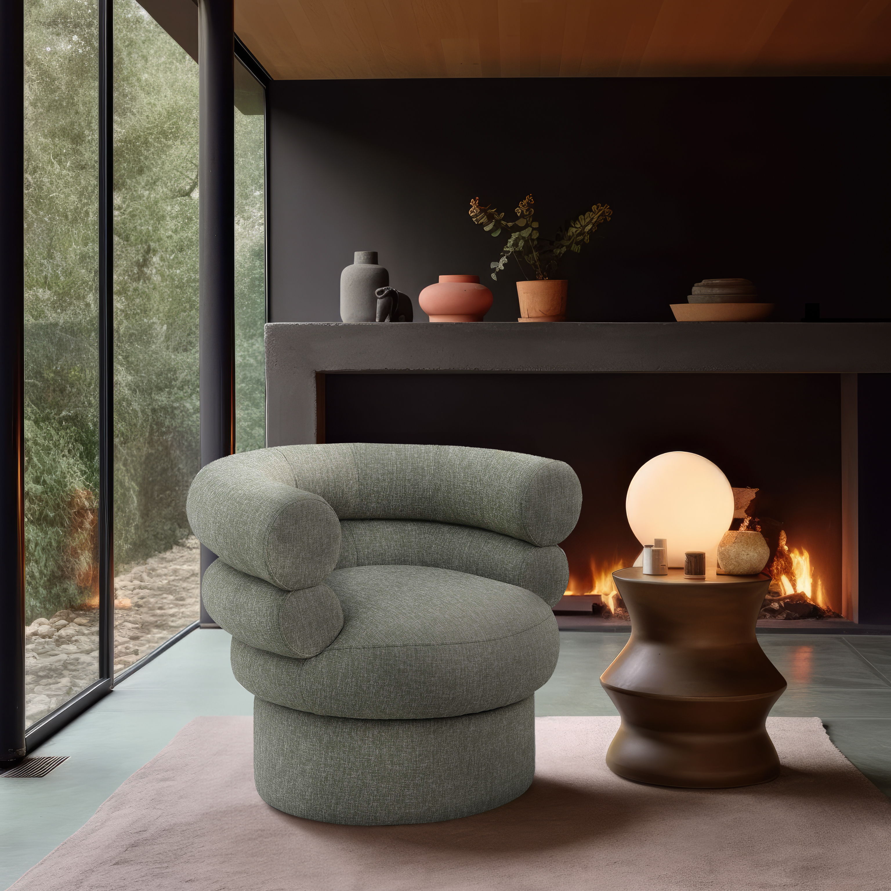 Valentina - Accent Swivel Chair - Green