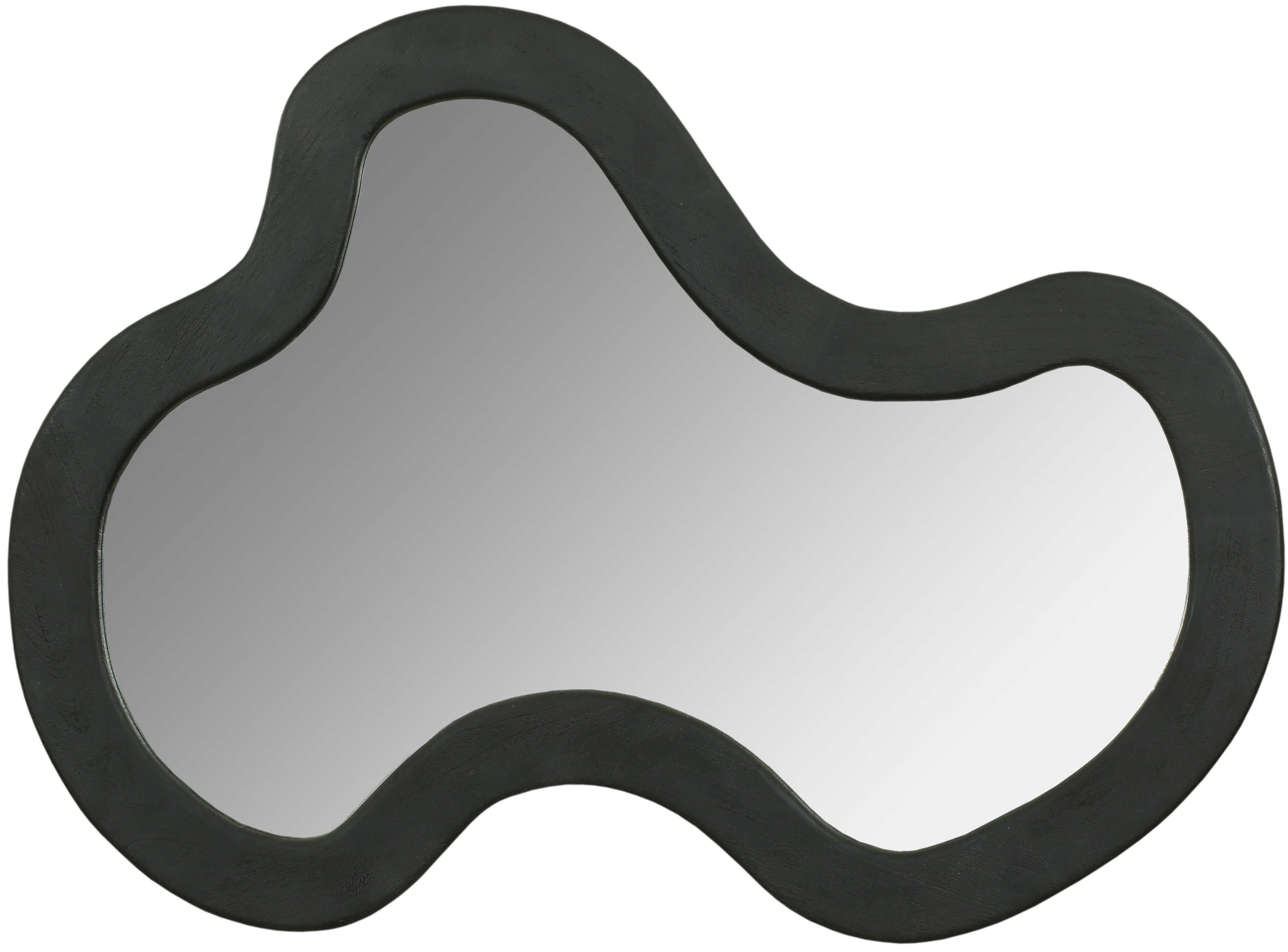 Oblique - 38" Wood Mirror - Black