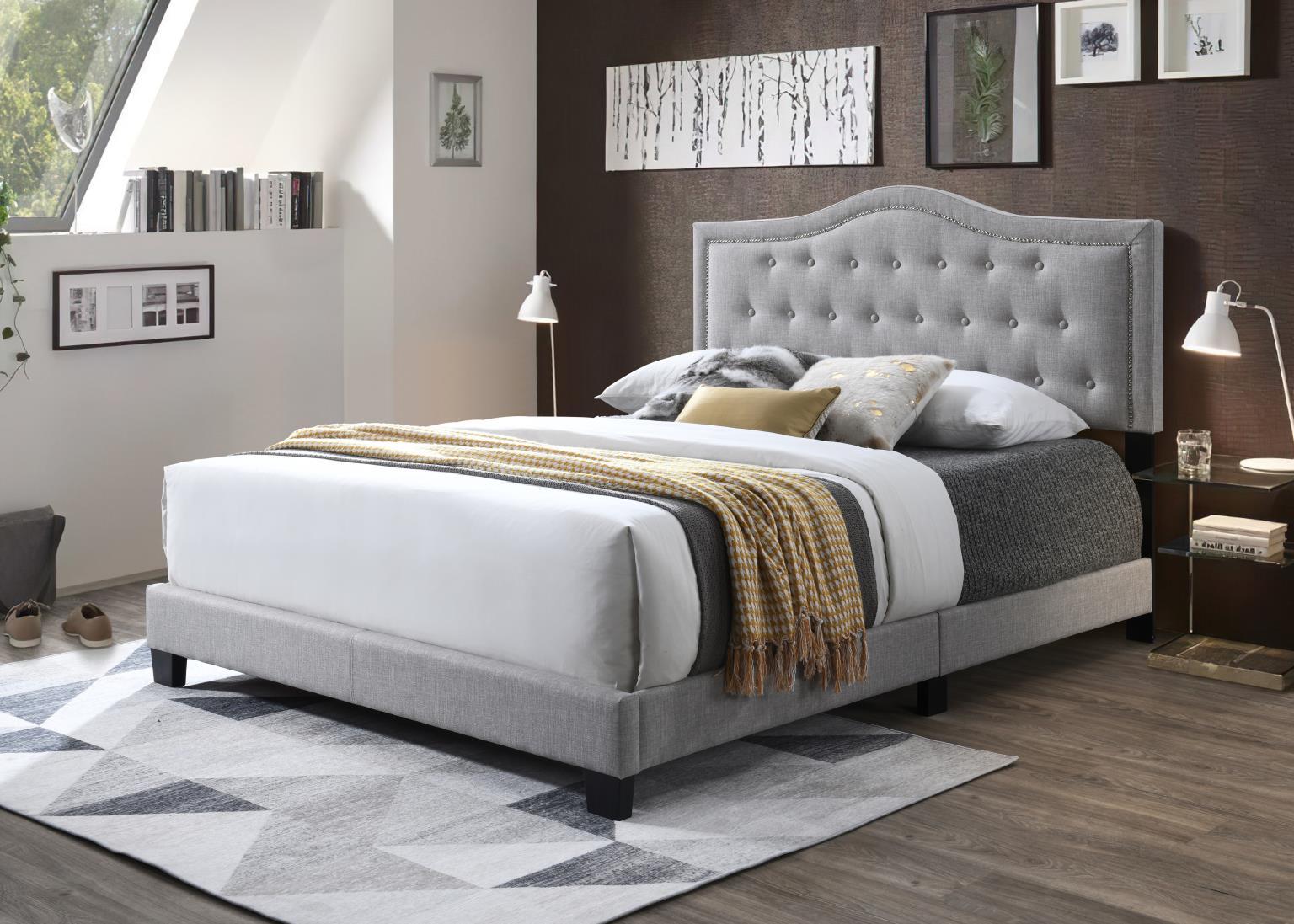 B601 - Queen Bed - Light Gray