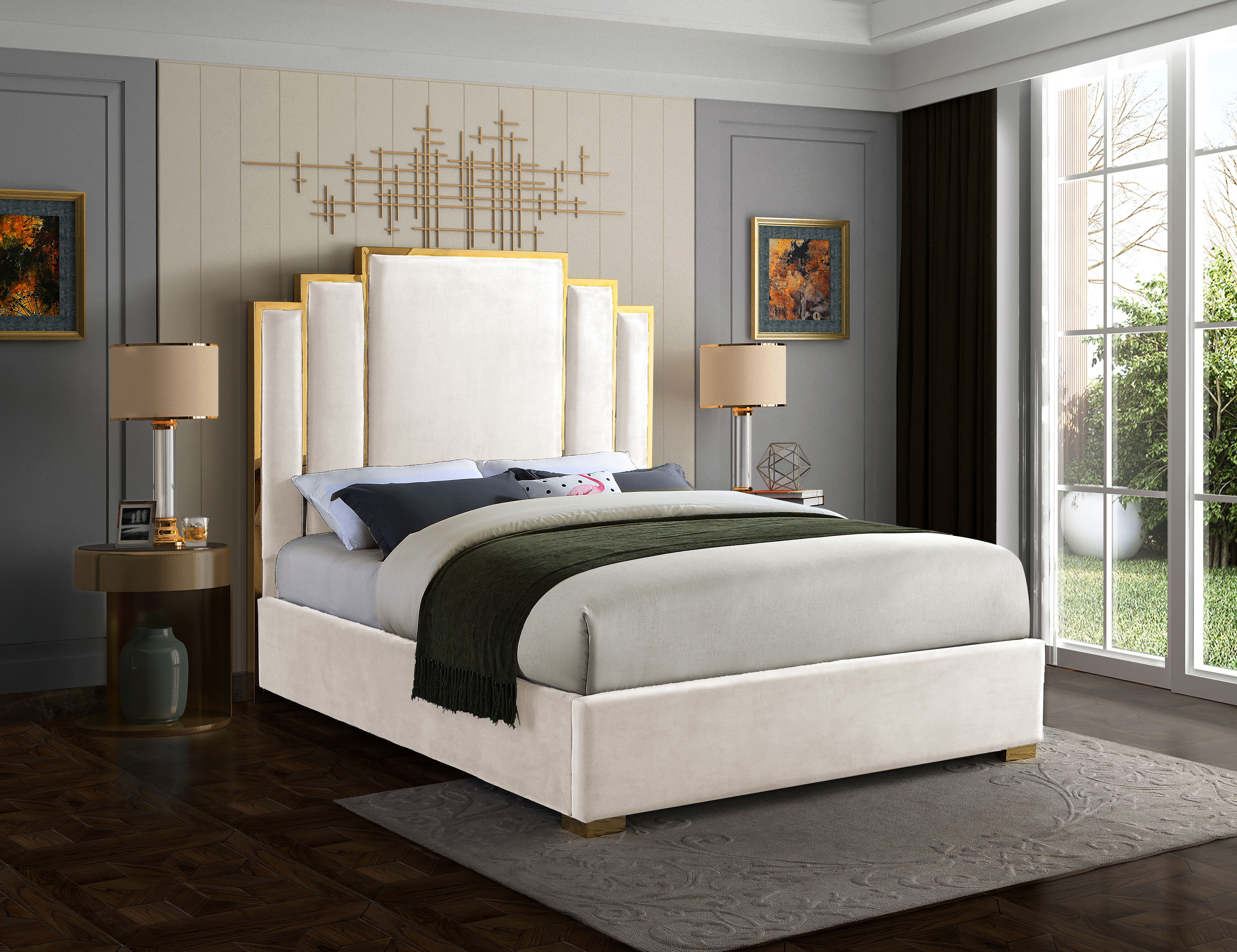 Hugo - Queen Bed - Cream