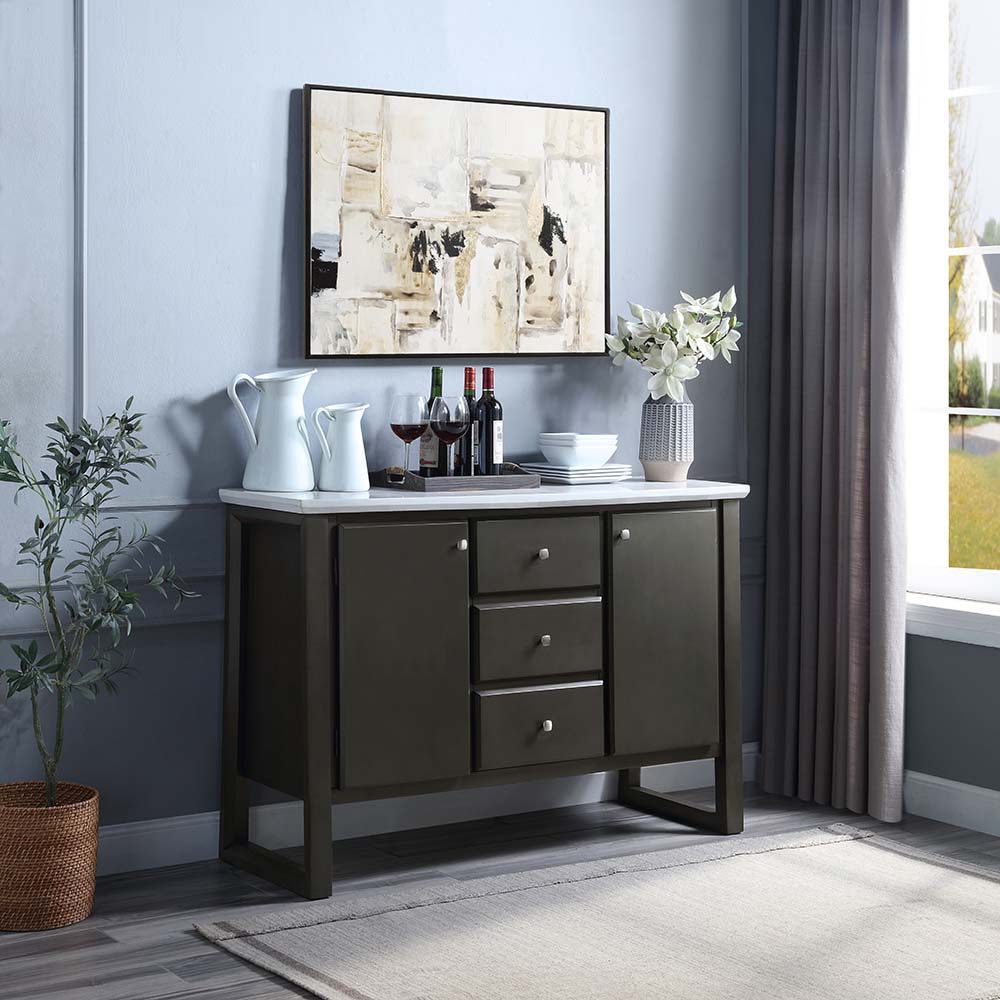 Madan - Server - Gray Oak, dark brown