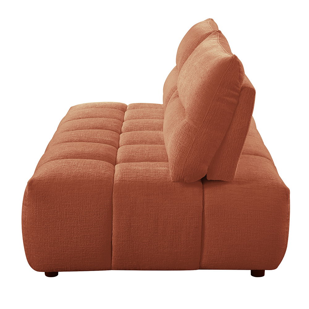 Loanna - Modular - Loveseat - Coral Red Linen, light brown, view 5
