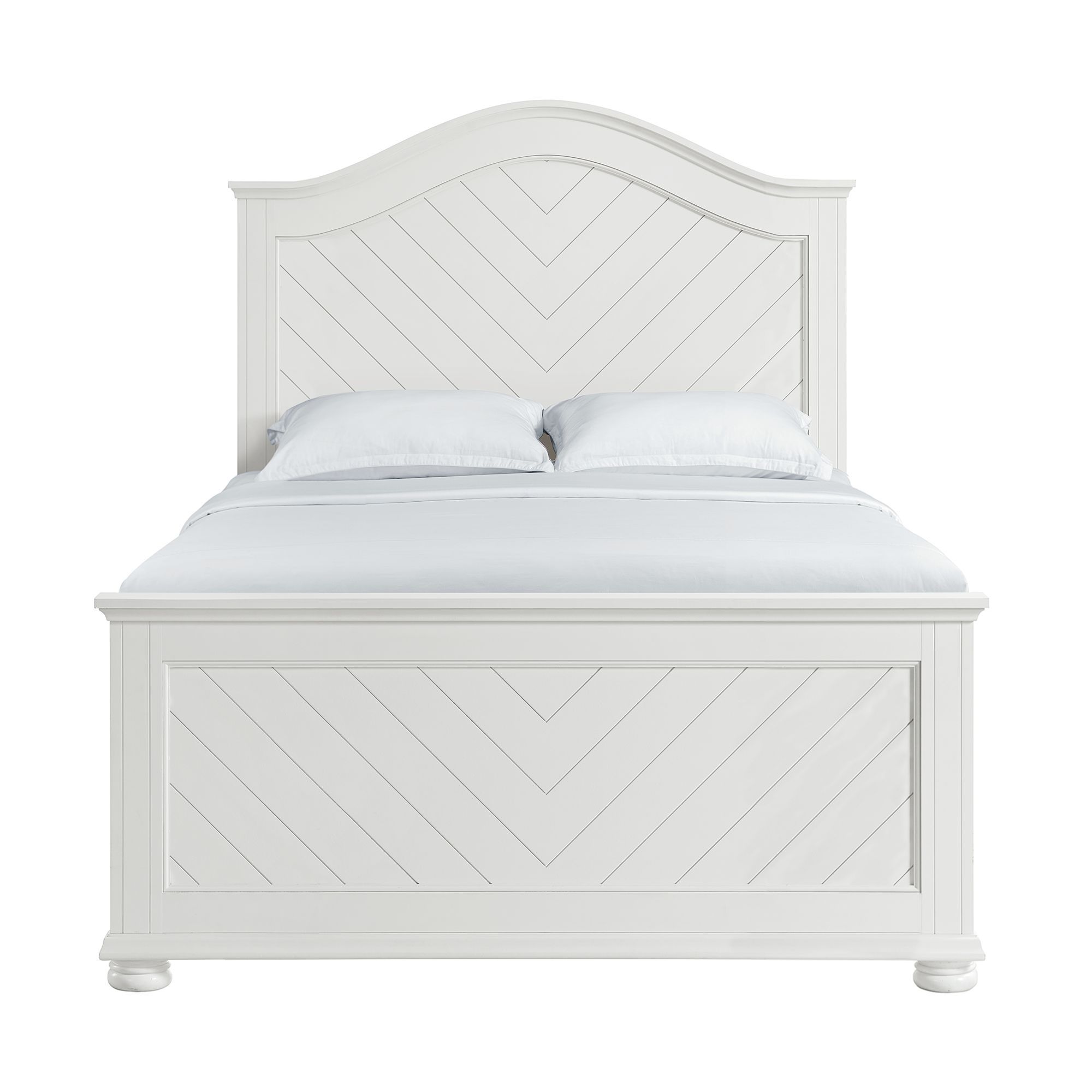 Kona - Full Panel Bed - White