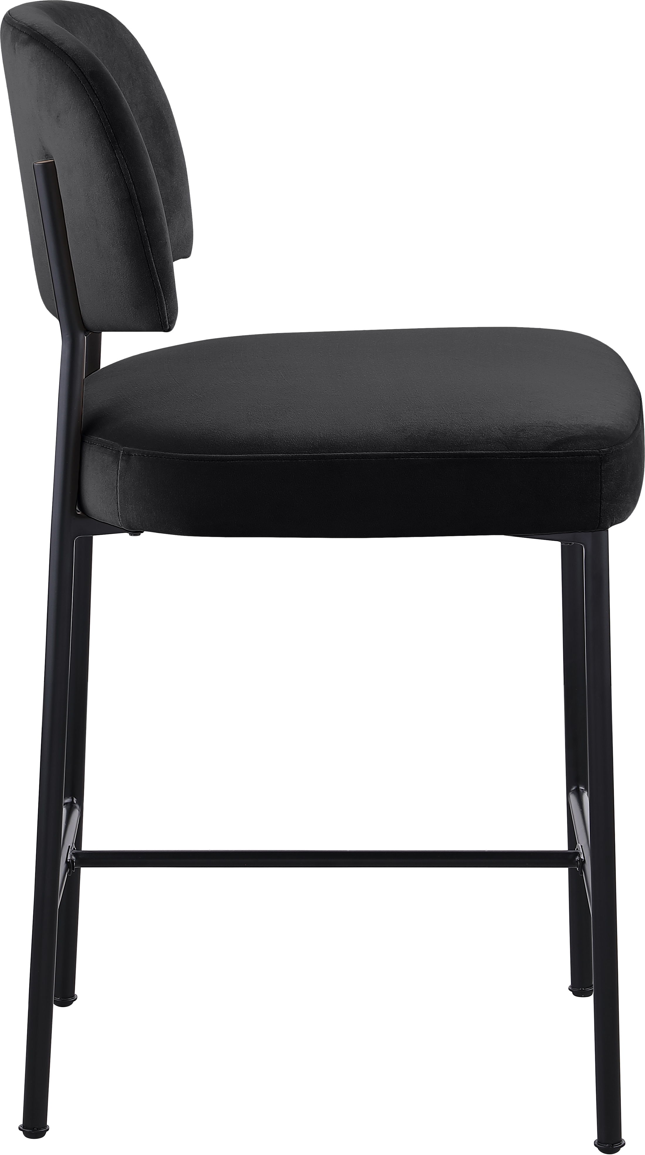 Zarelle - Performance Fabric Upholstered Counter Stool (Set of 2) - Black
