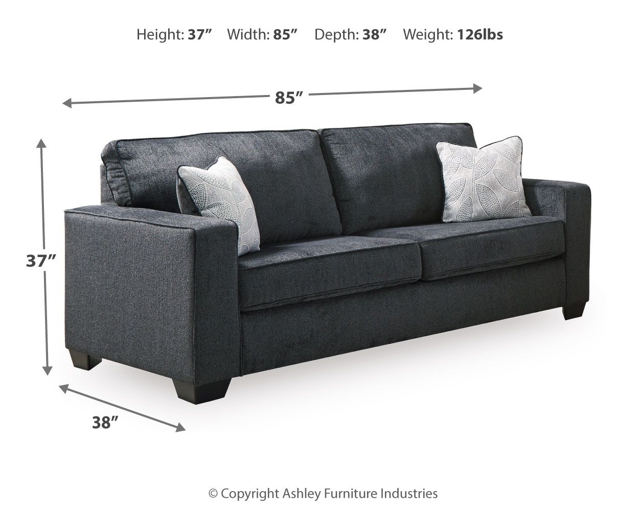Ashley Furniture Altari - Sofa - Slate - Image 4