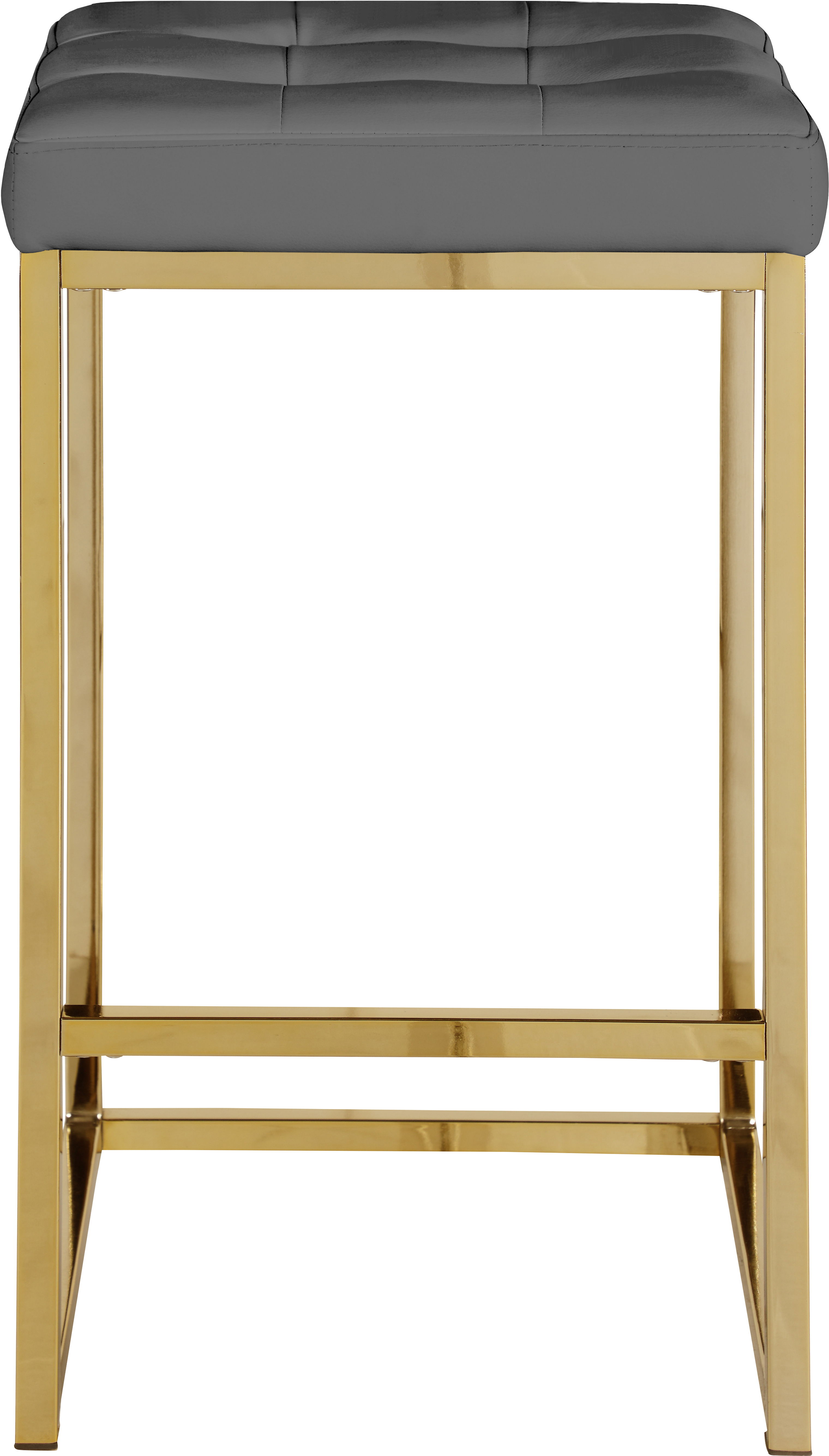 Nicola - Stool With Gold Base (Set of 2) - Gray