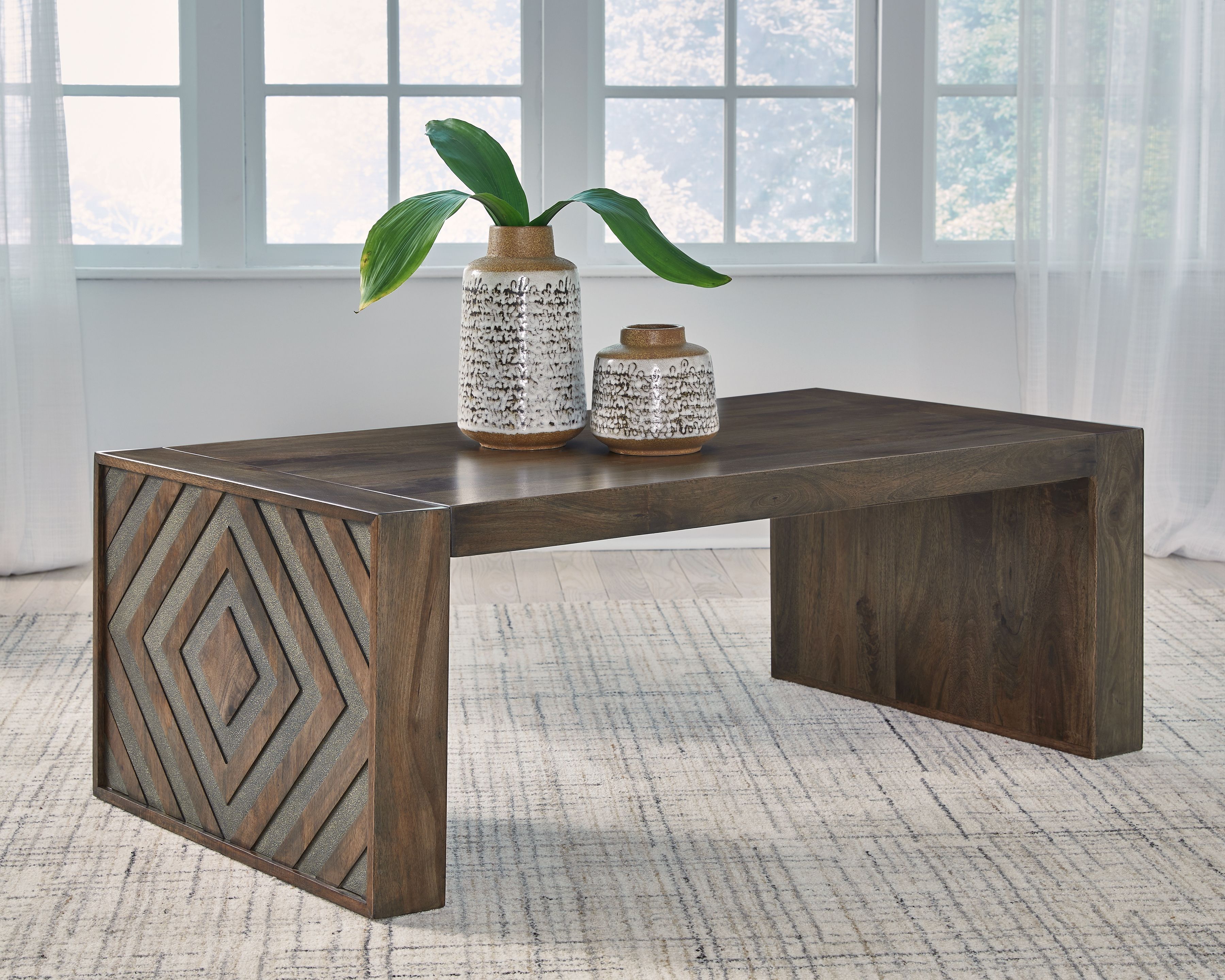 Ashley Furniture Dreggan - Rectangular Cocktail Table - Brown - Image 2