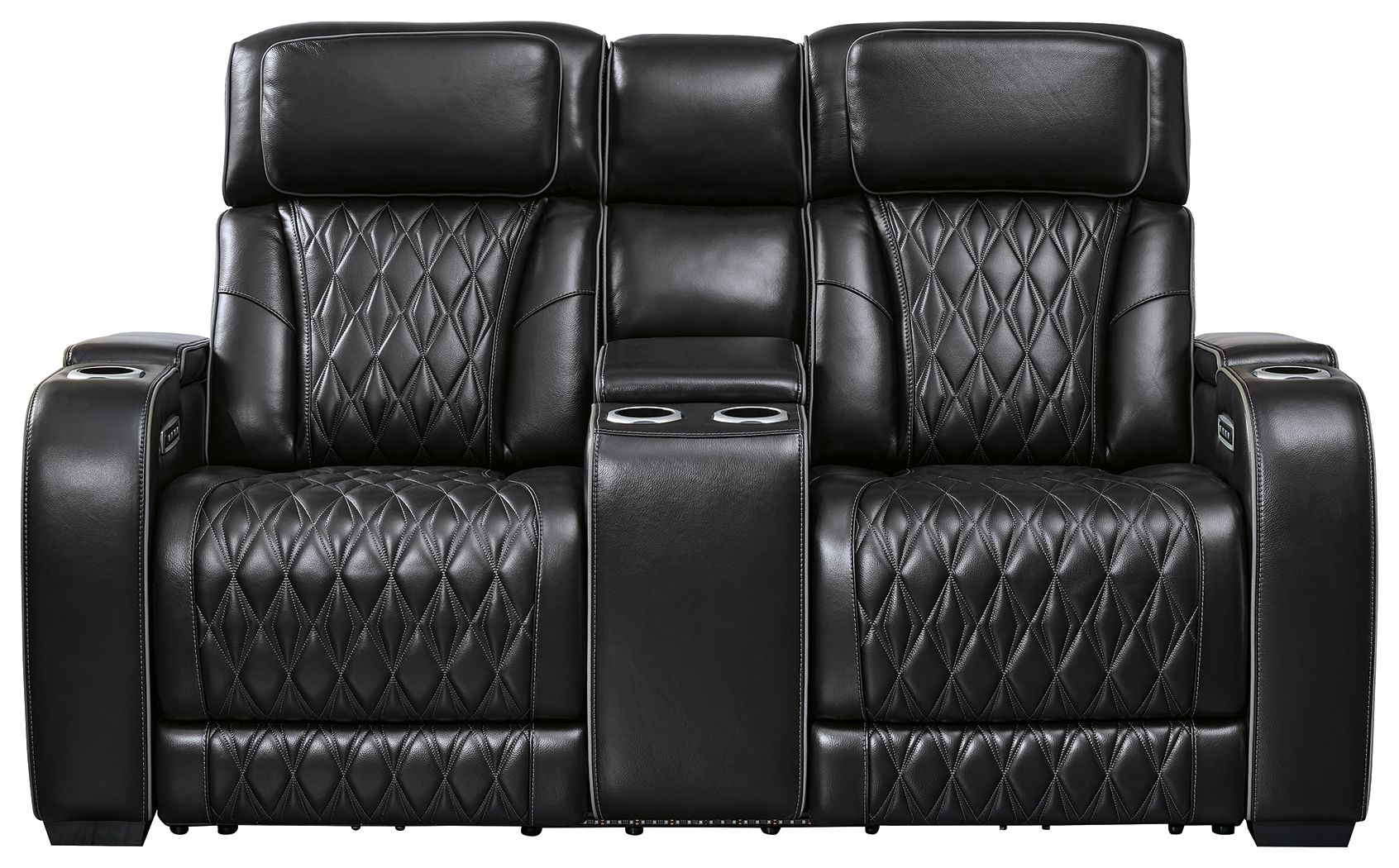 Ashley Boyington PWR REC Loveseat/CON/ADJ HDRST - Black