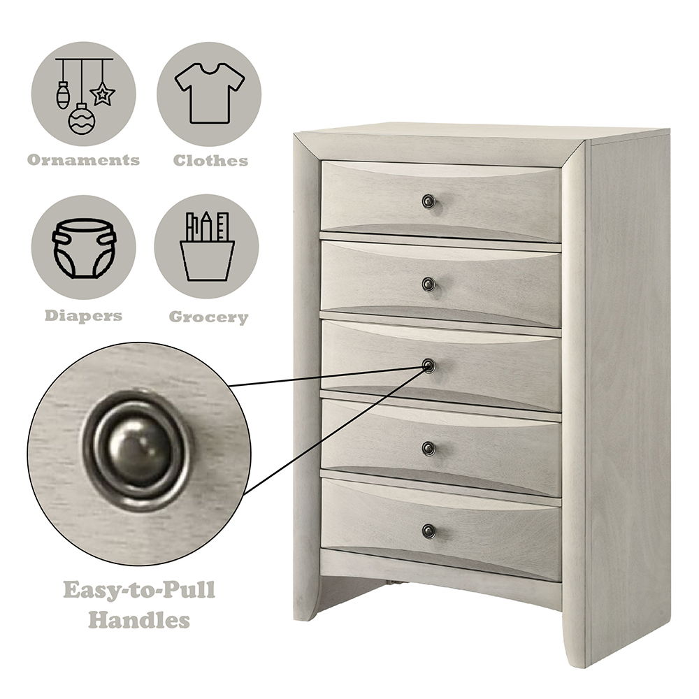 Ramondi - Chest - Antique White, white, view 5