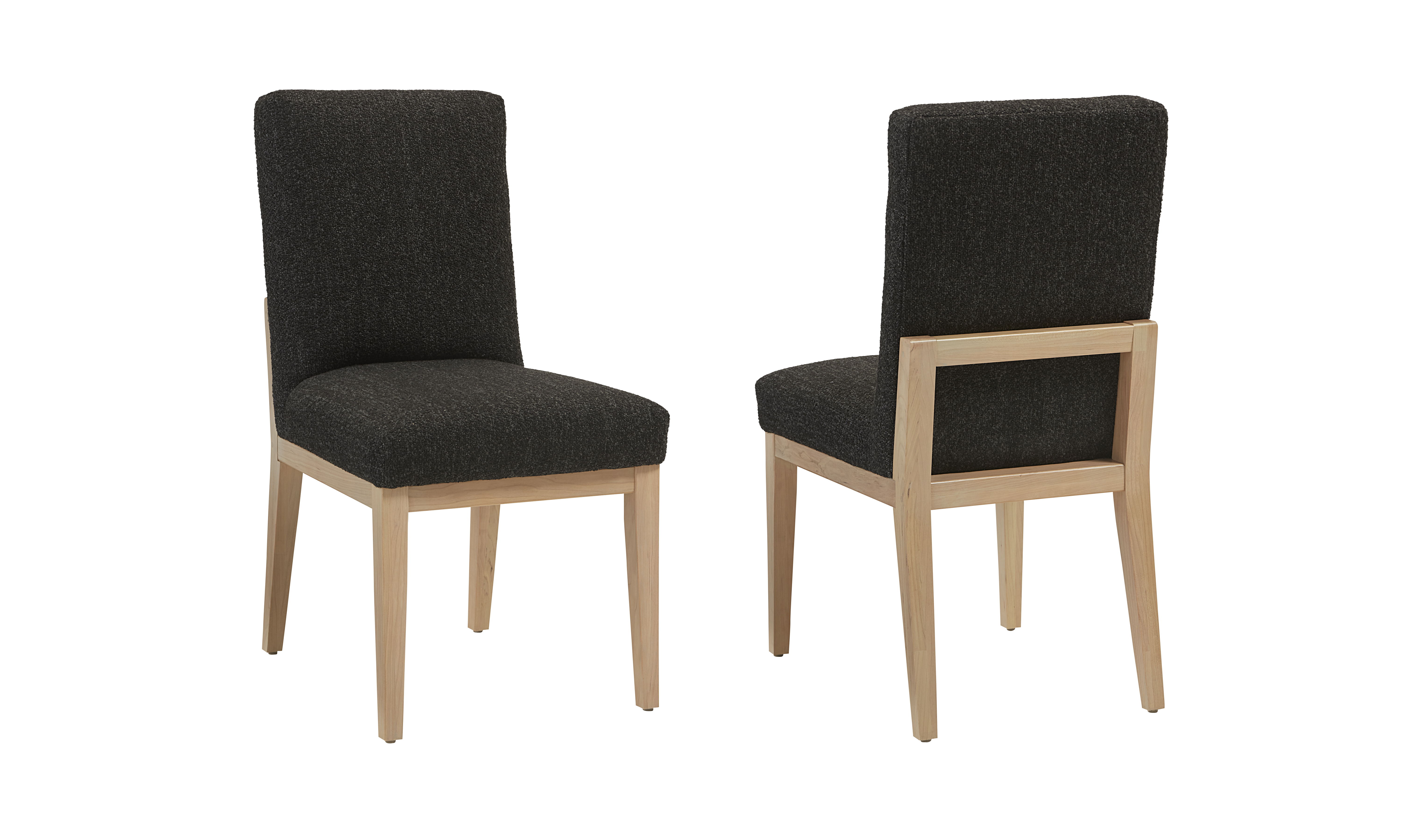 Vaughan-Bassett Crafted Cherry - Upholstered Side Chair Black Fabric - Bleached Cherry