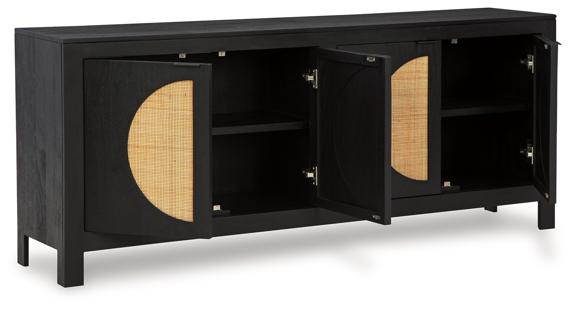 Ashley Furniture Cliffiings - Accent Cabinet - Black / Natural - Image 3