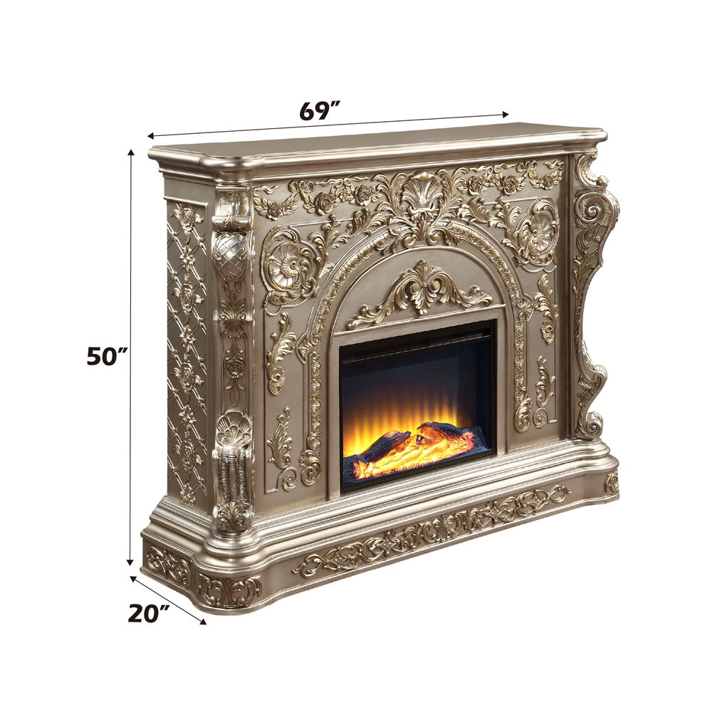 Danae - Fireplace - Antique Silver, silver, view 6