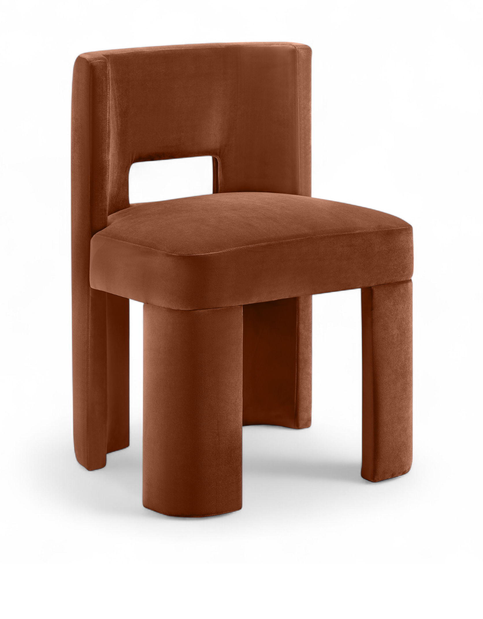 Zuno - Velvet Performance Fabric Upholstered Dining Chair (Set of 2) - Cognac