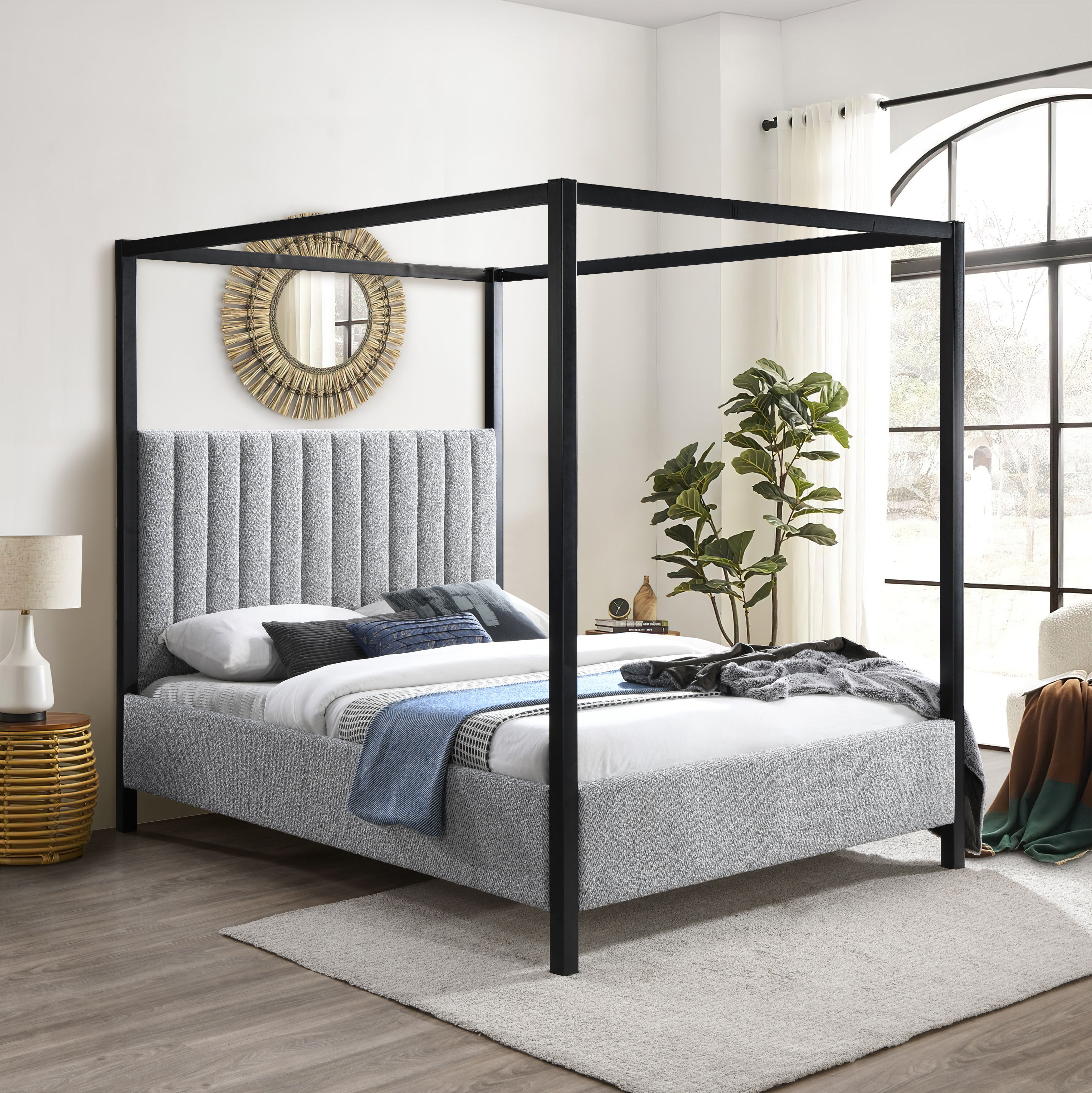 Kelly - Queen Bed - Gray